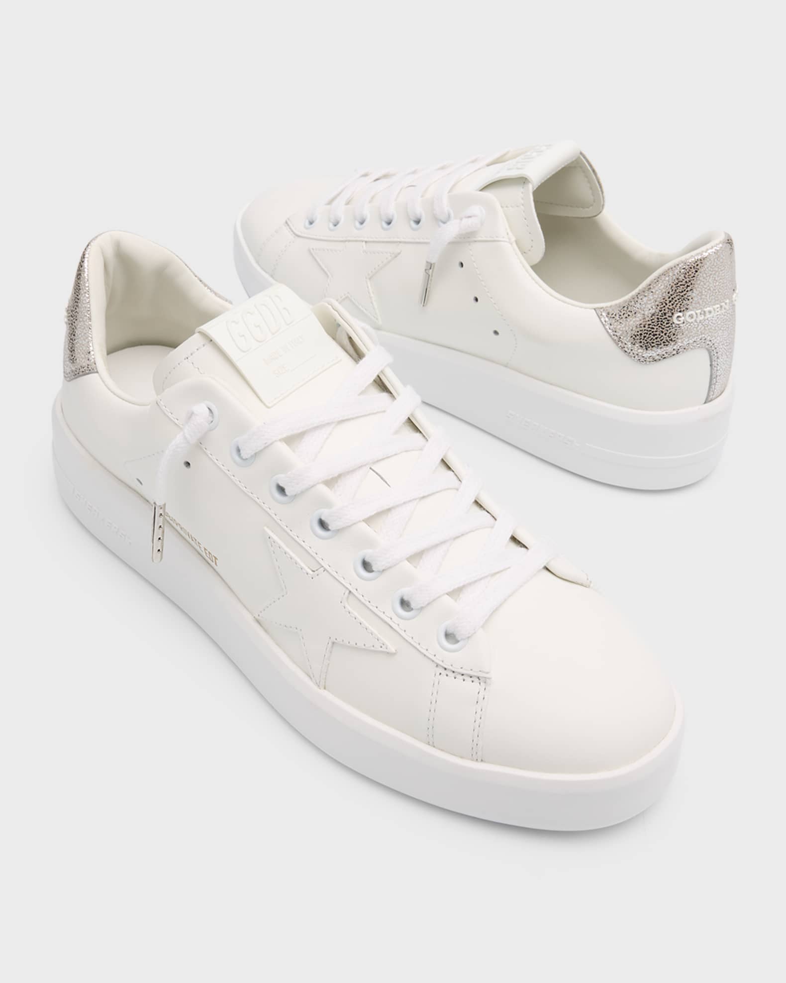Pure Star Leather Sparkle Low-Top Sneakers