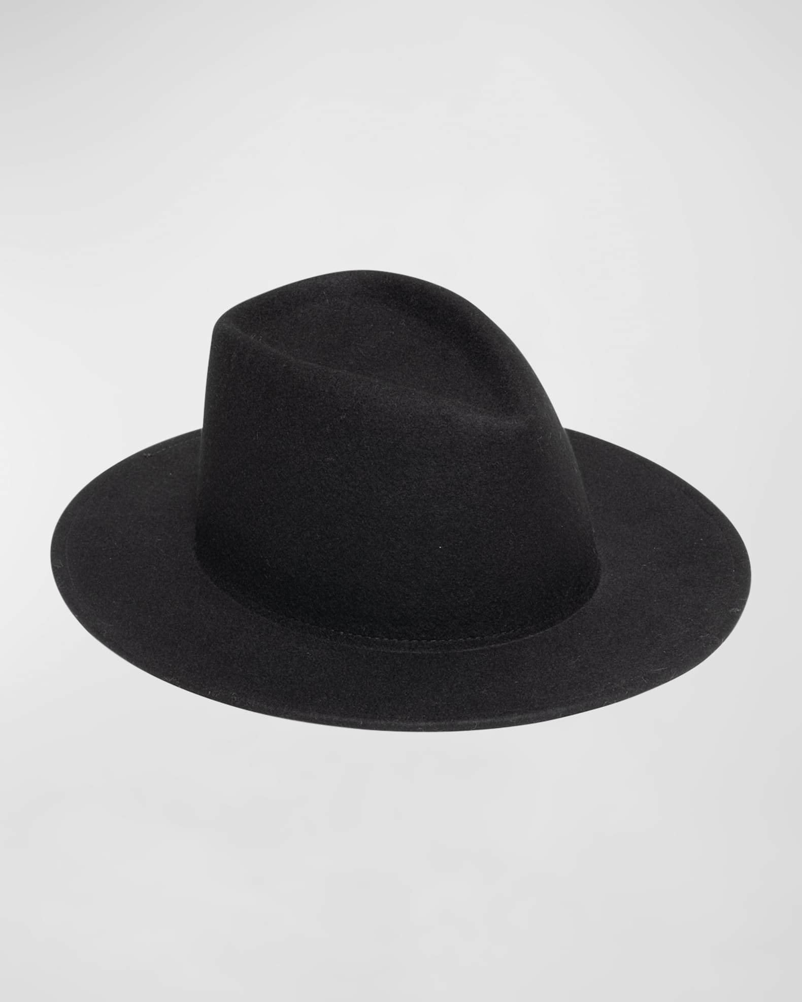 Blaine Black Wool Fedora  0