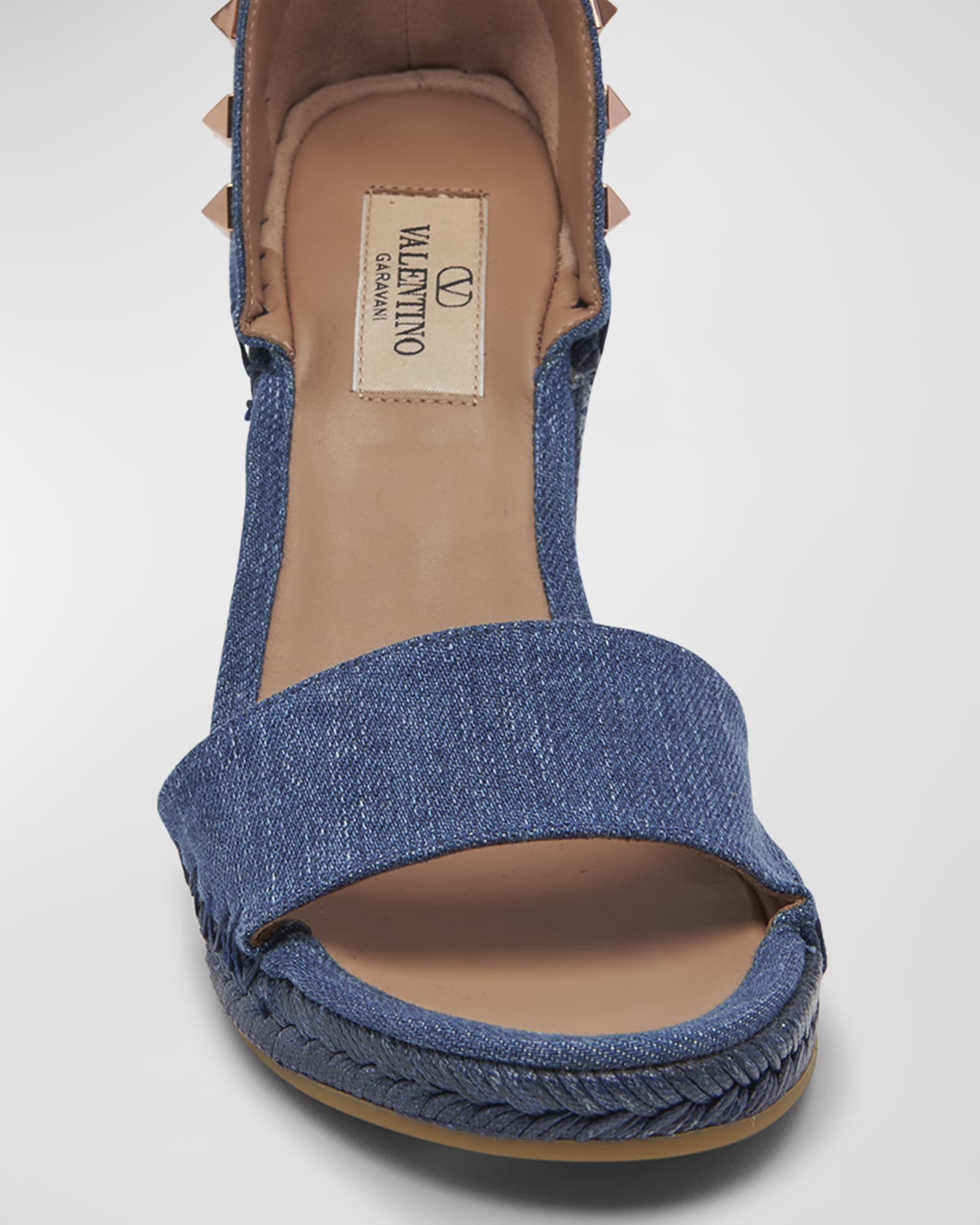 Valentino denim wedges cheap