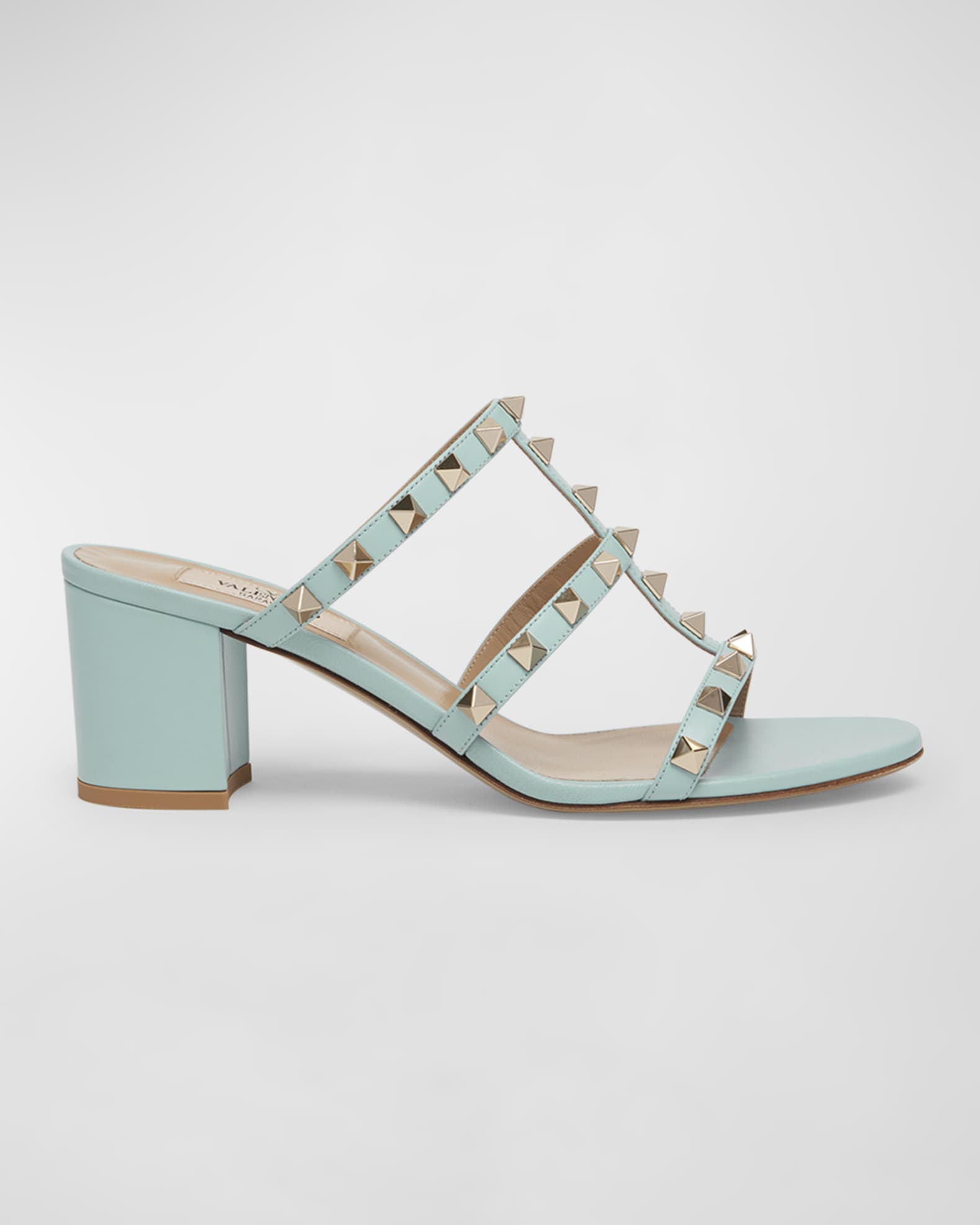 Valentino Garavani Women s Rockstud Leather Block Heel Sandals