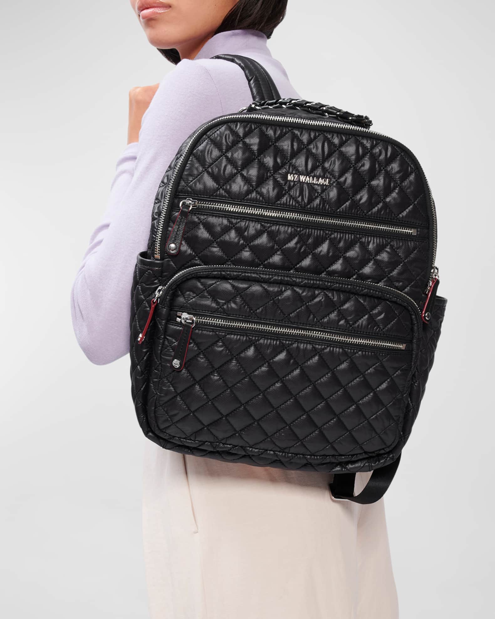 MZ WALLACE Crosby Quilted Nylon Backpack Bag Neiman Marcus
