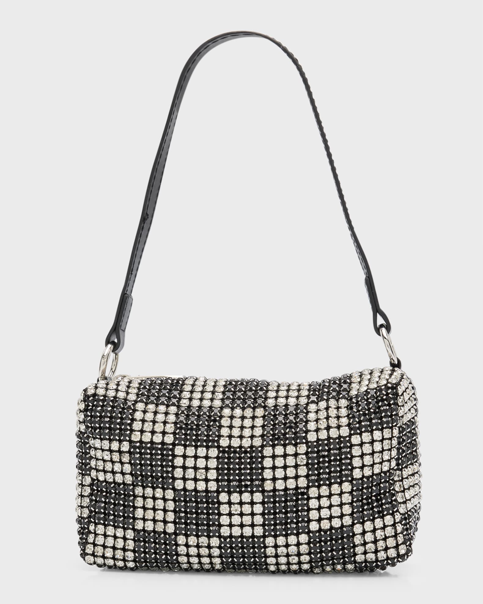 Bari Lynn Girl's Embellished Chevron Patterned Heart-Shaped Bag