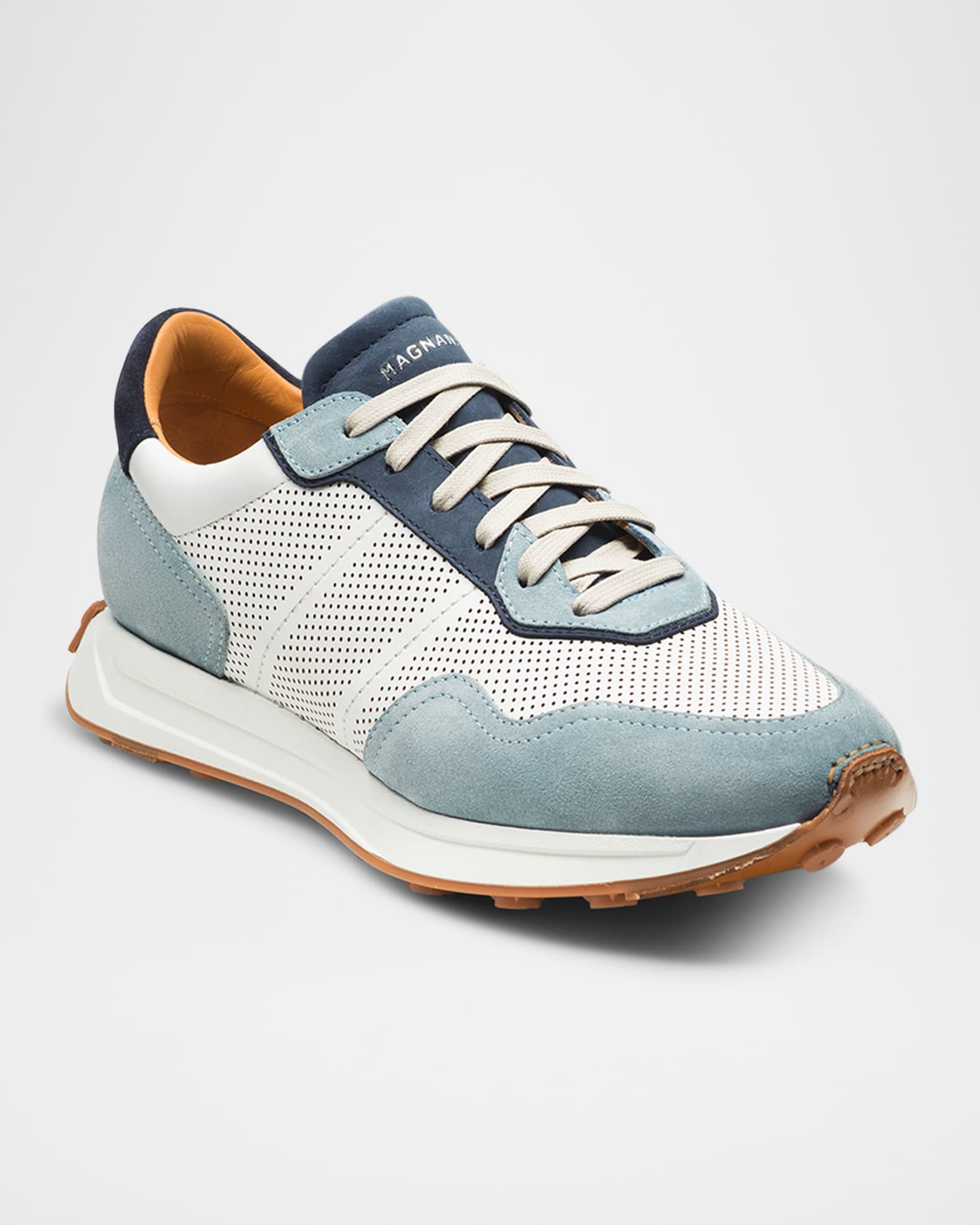 Men's Romero Leather and Suede Runner Sneakers 1