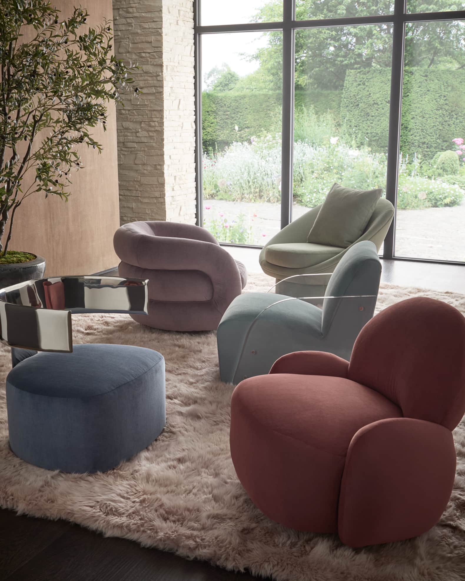 Bernhardt Interiors Perla Swivel Chair Neiman Marcus