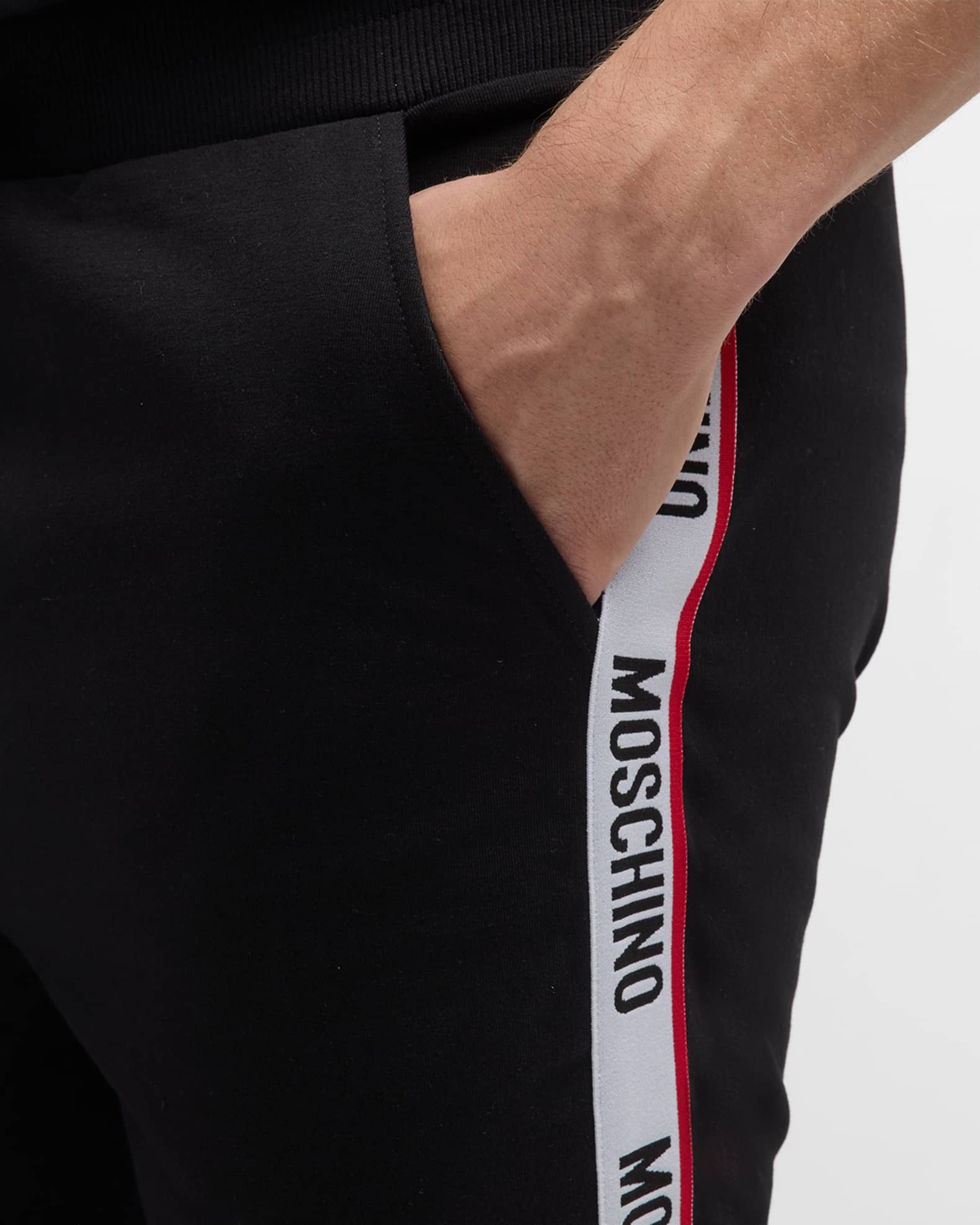 Moschino Men's Logo-Tape Sweatpants | Neiman Marcus