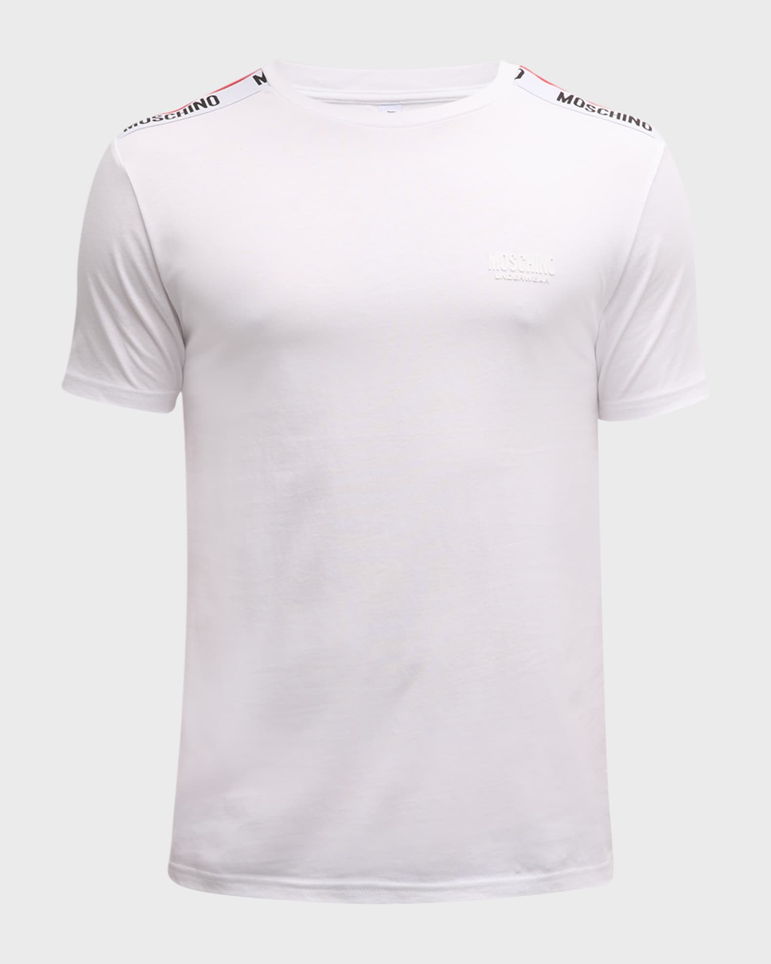 Moschino Men's T-Shirt with Shoulder Tape | Neiman Marcus