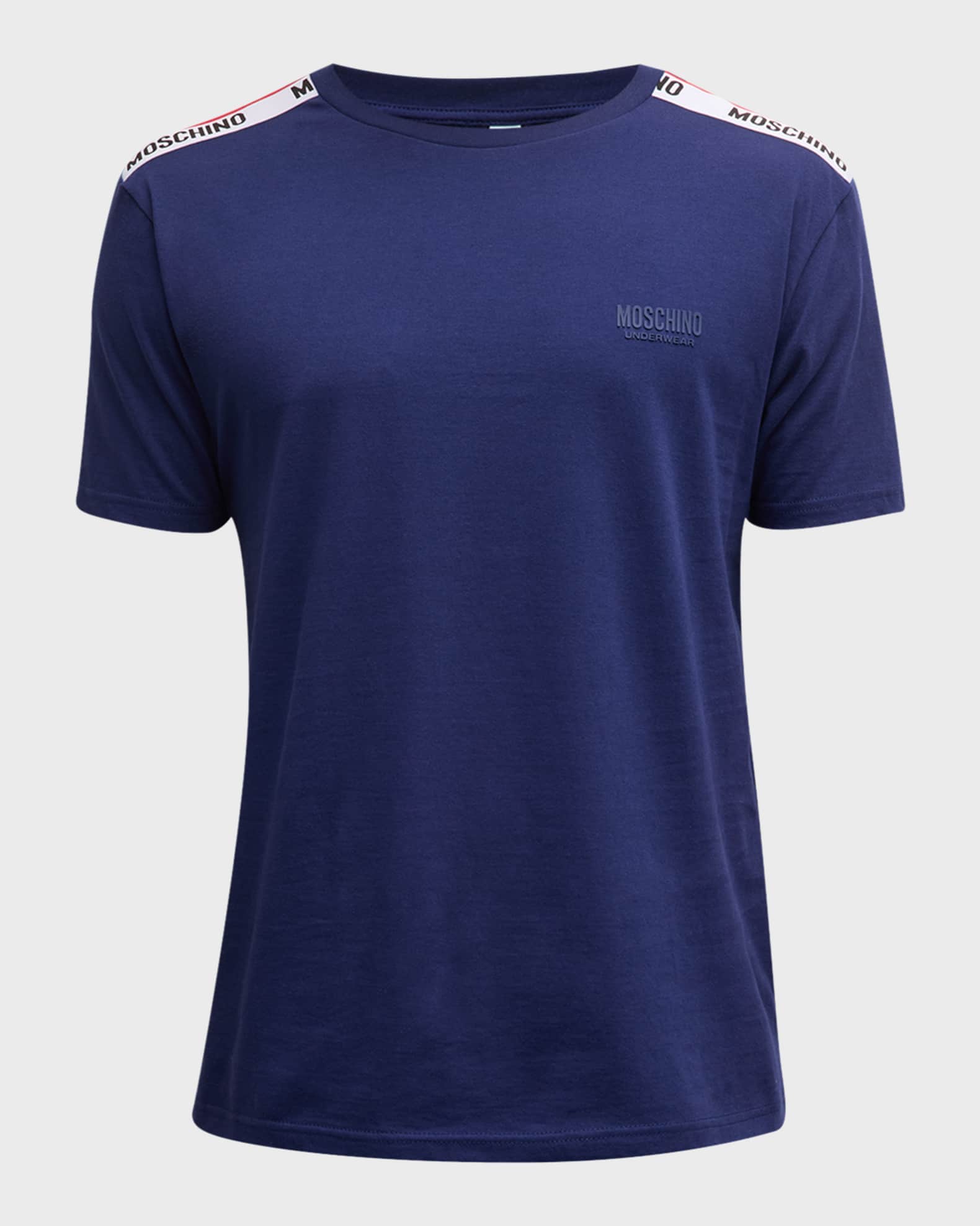 Moschino Men s T Shirt with Logo Tape Neiman Marcus