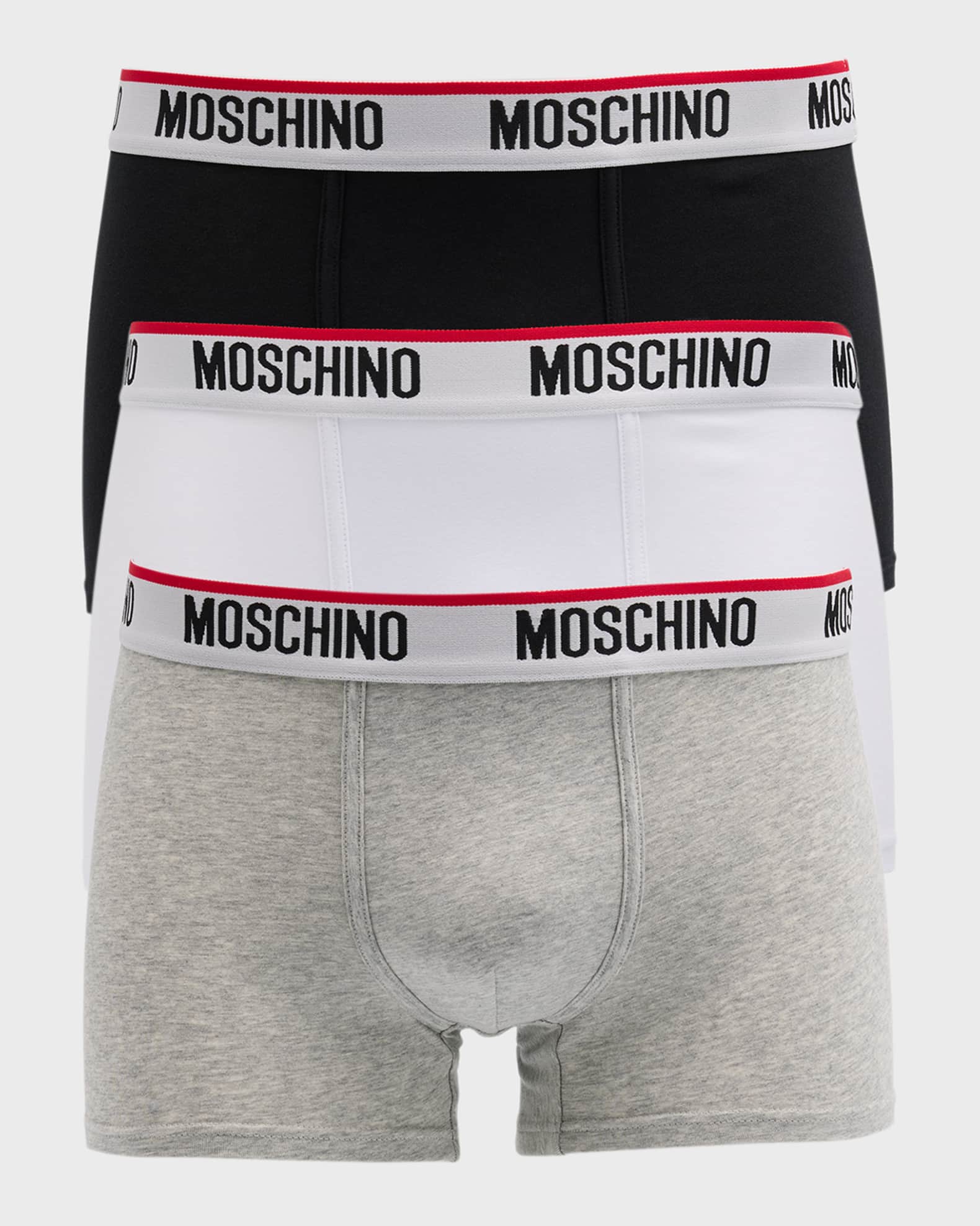 Moschino Men's 3-Pack Classic Logo Trunks