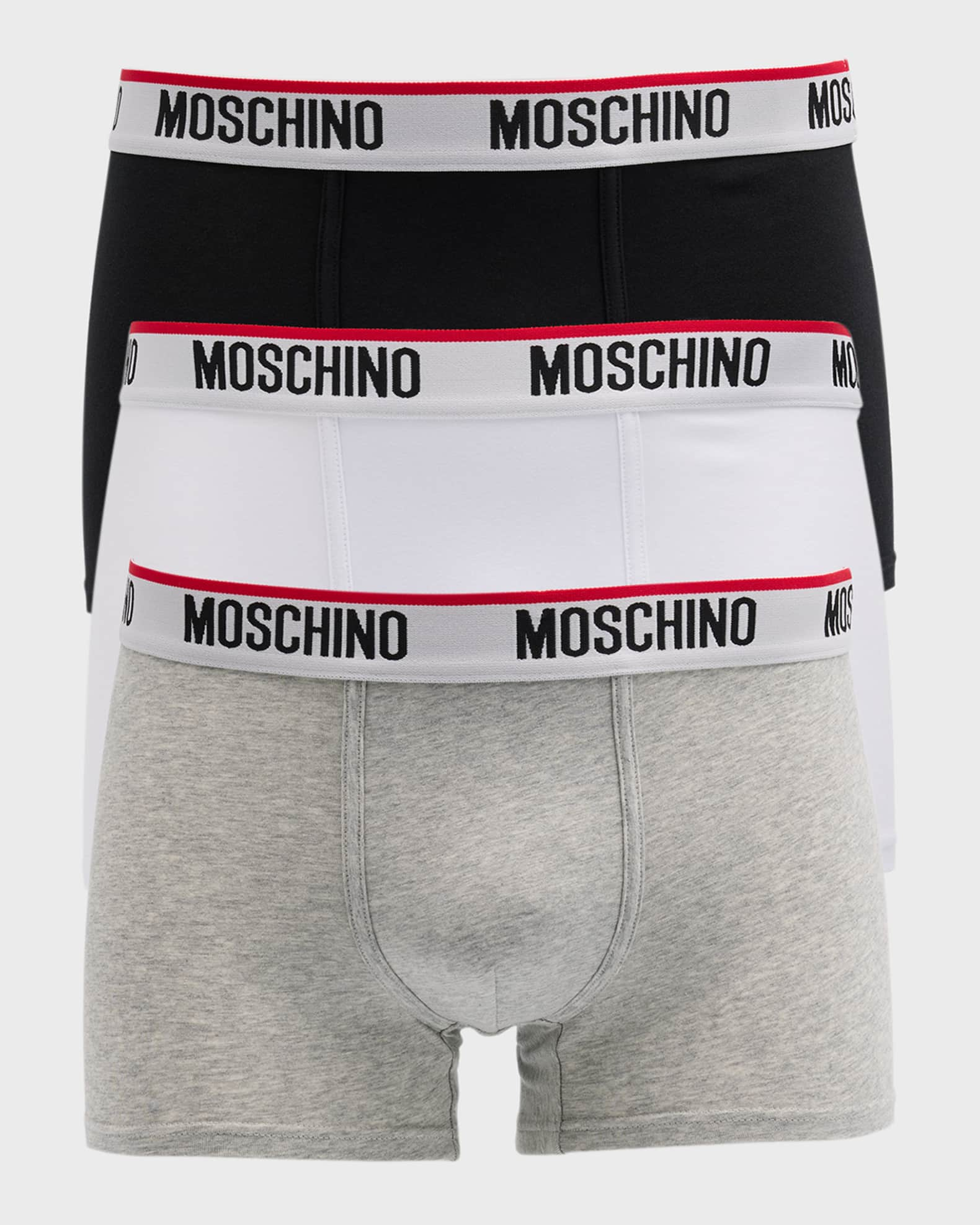 Moschino Underwear 3 Pack Boxers Grey Black White