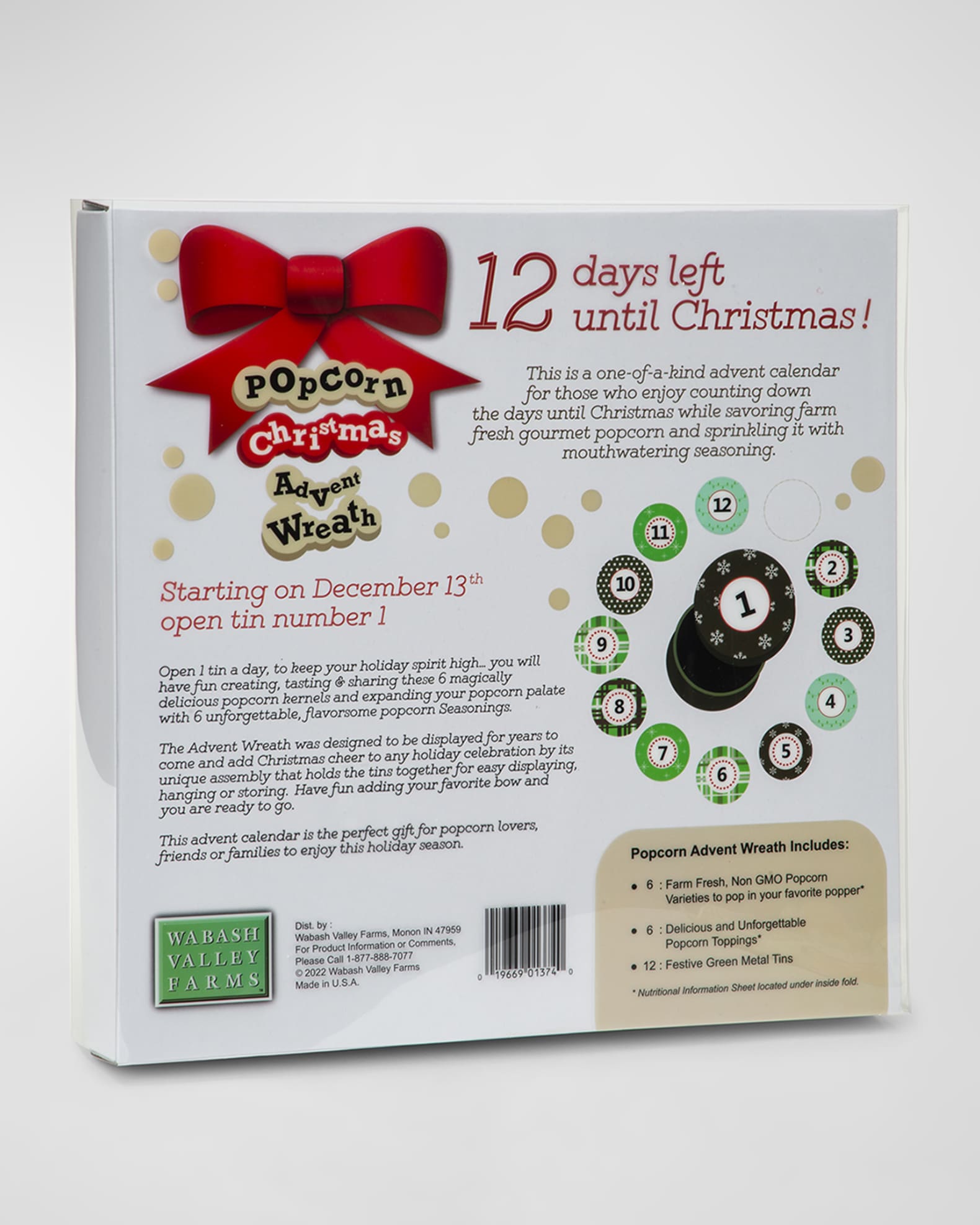 Wabash Valley Farms Popcorn Christmas Advent Wreath Neiman Marcus