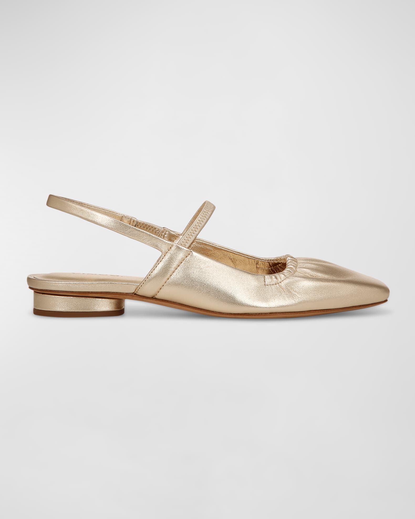 Metallic slingback flats sale