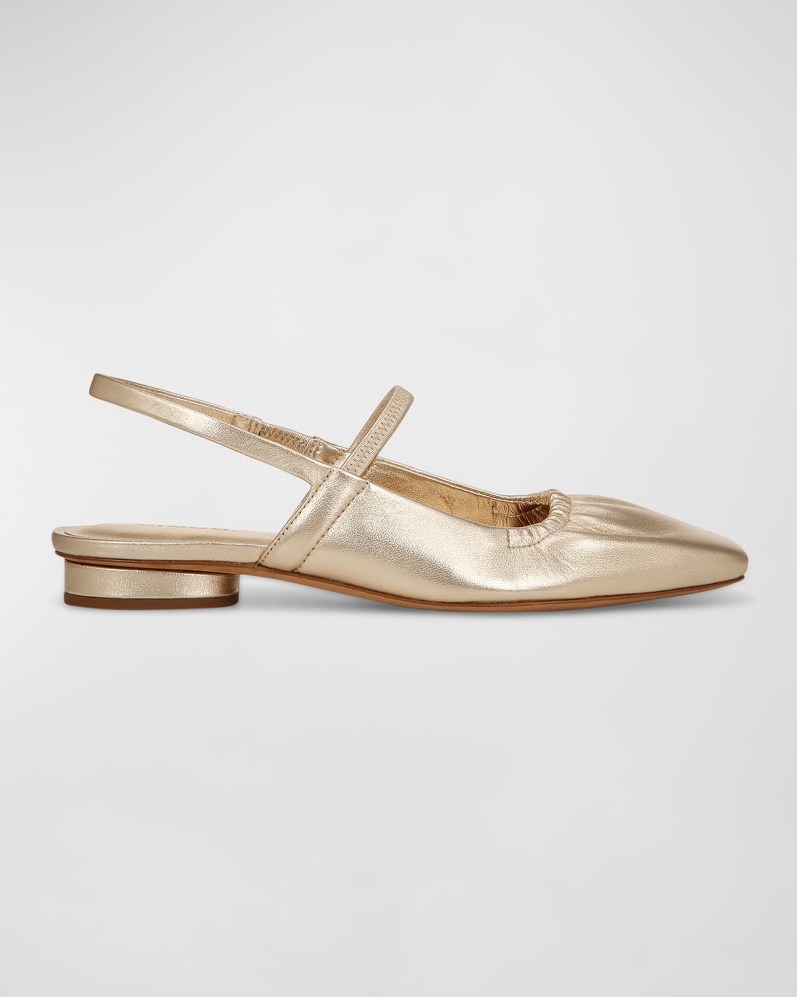 Vince Venice Metallic Slingback Ballerina Flats | Neiman Marcus