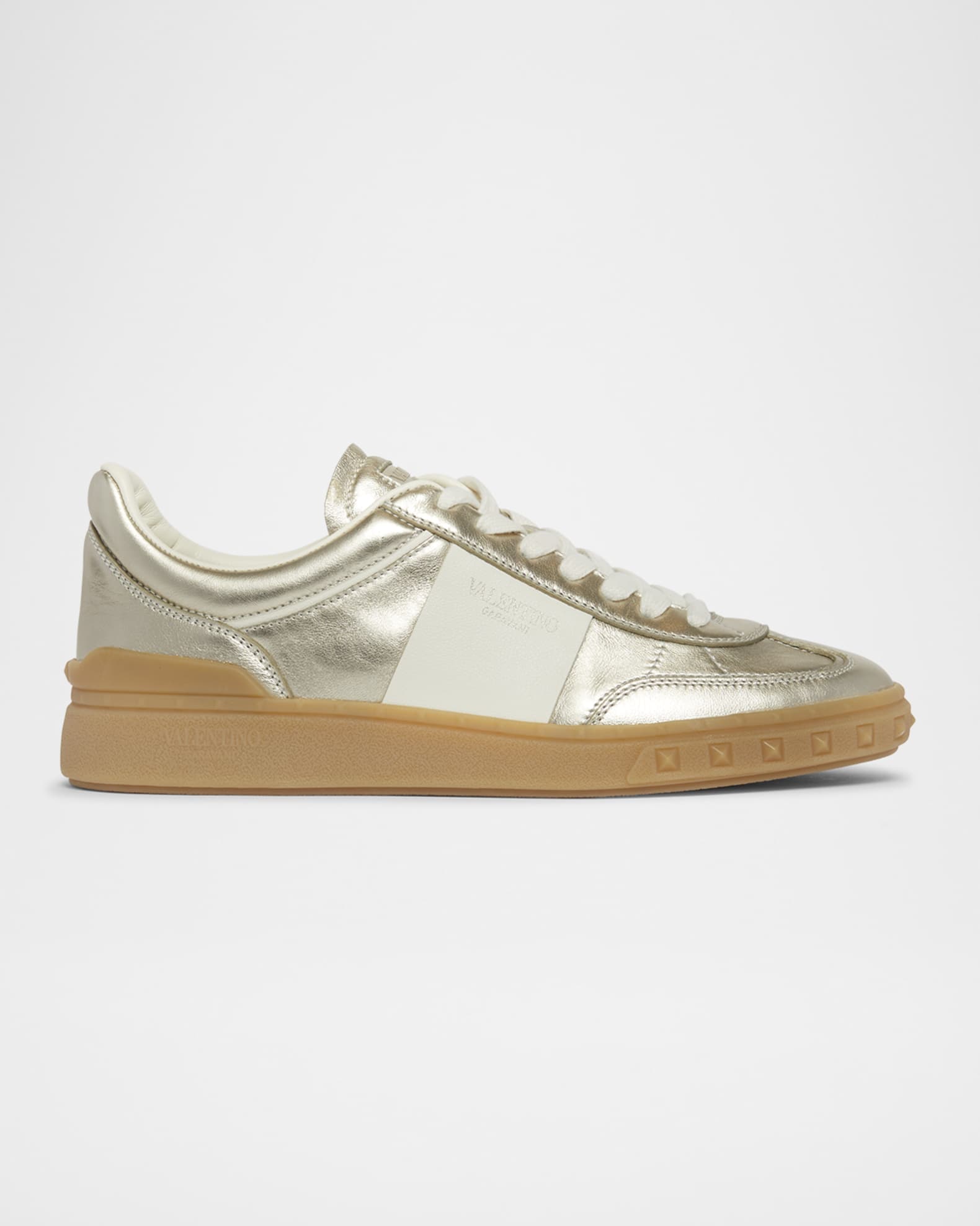 Valentino Garavani Upvillage Metallic Low-Top Sneakers | Neiman Marcus