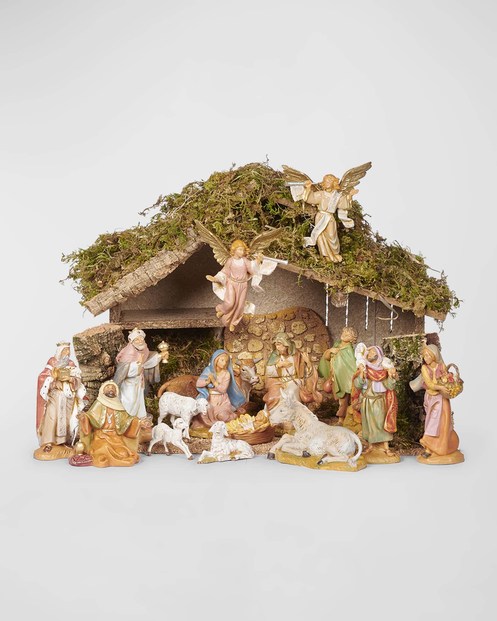 Fontanini 5 Scale 16 Piece Nativity Set with Stable Neiman Marcus
