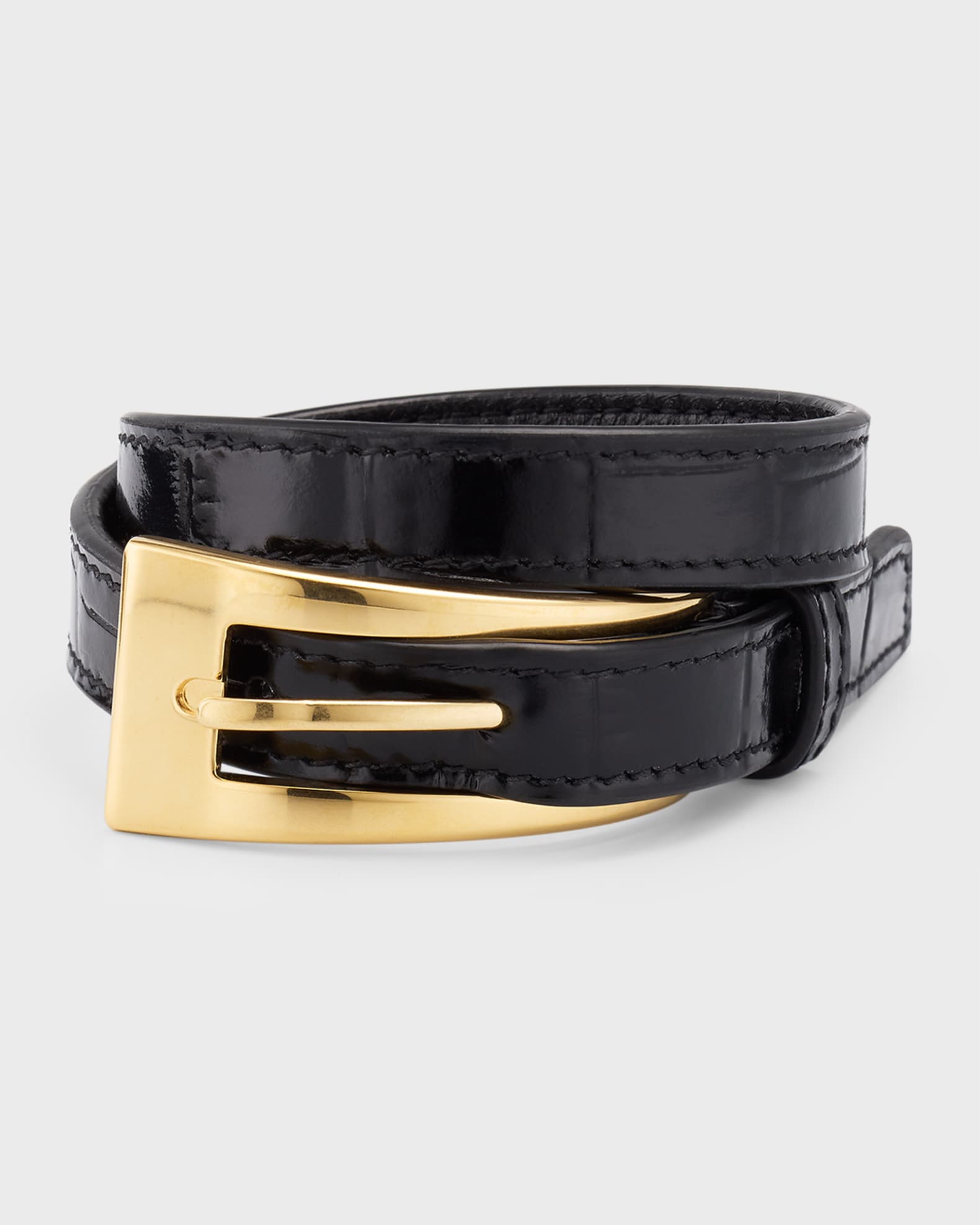 Saint Laurent Buckle Belt Double Wrap Bracelet