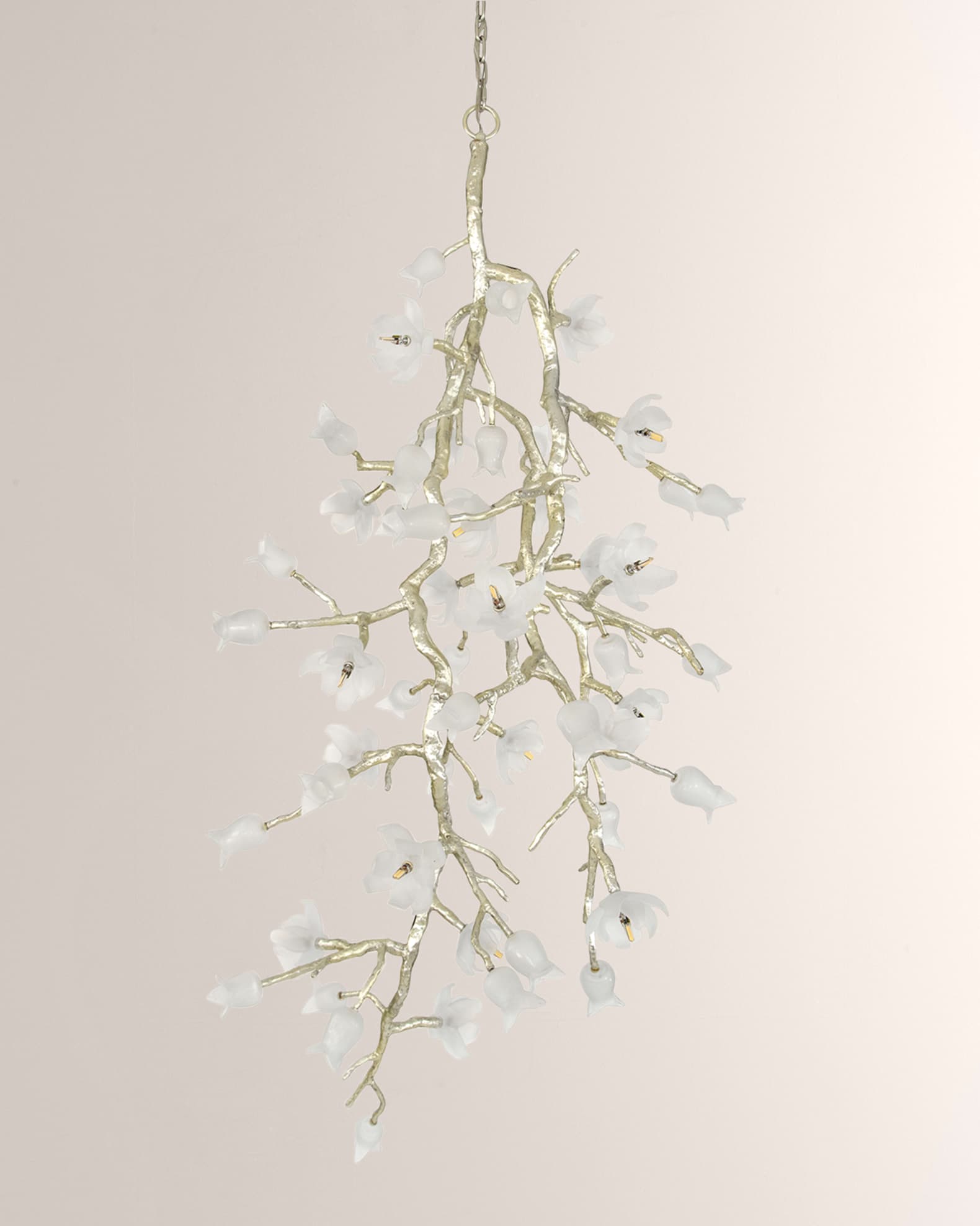 Churippu Magnolia & Tulip 36" Vertical 21-Light Chandelier 1
