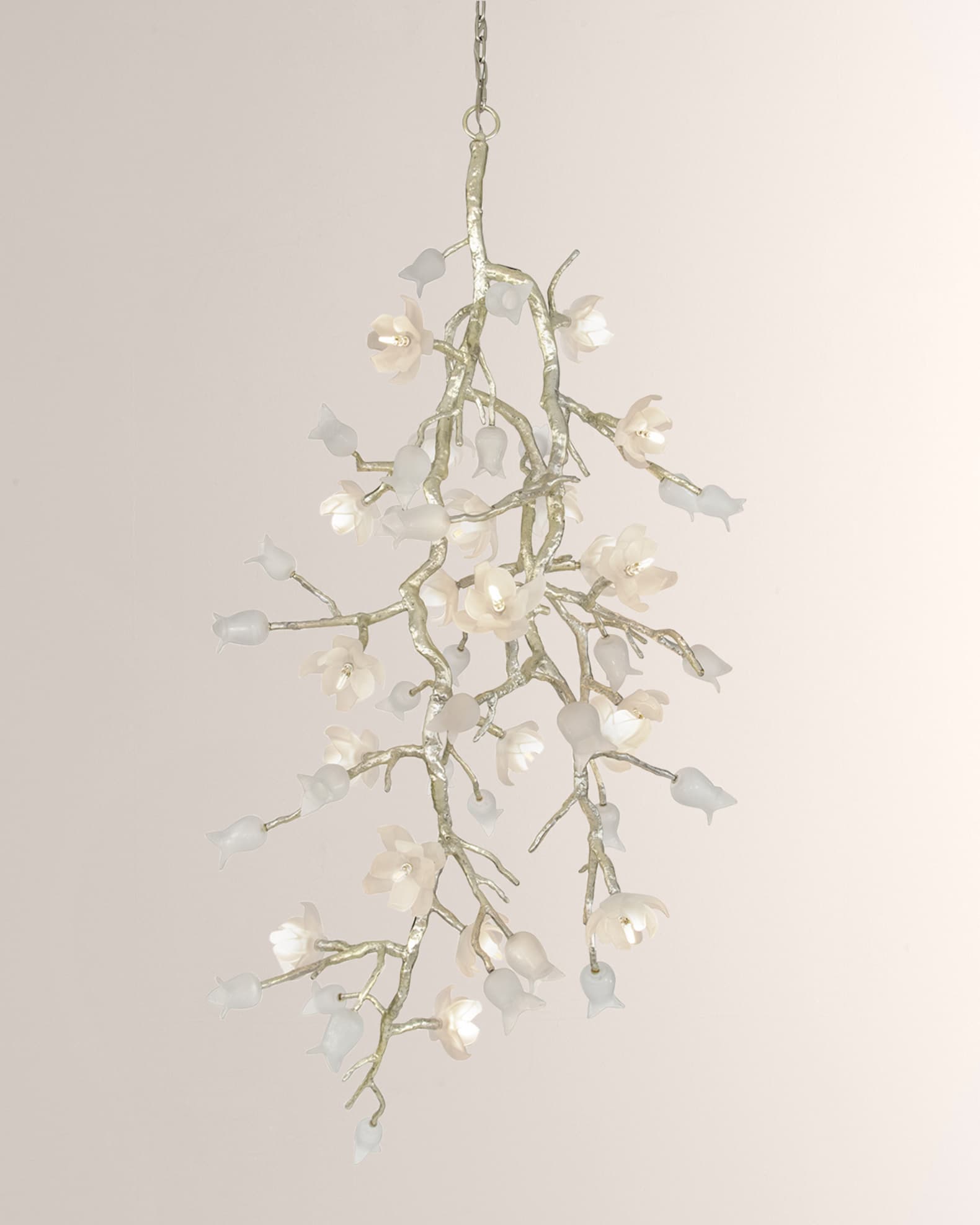 Churippu Magnolia & Tulip 36" Vertical 21-Light Chandelier 0