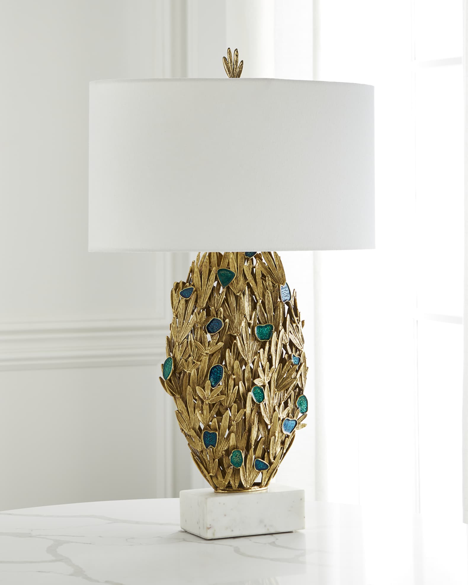 Embellished Fronds Table Lamp  0