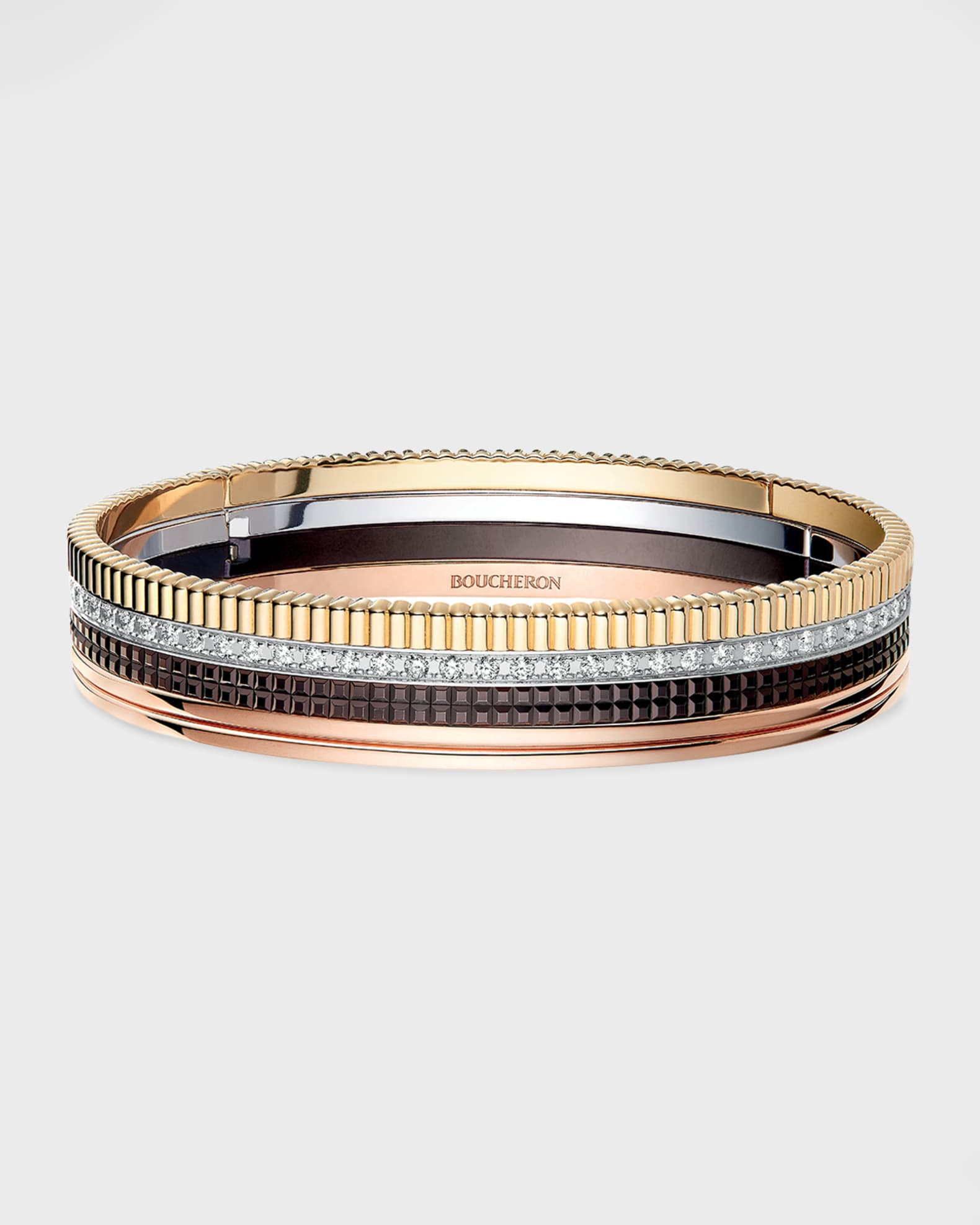Boucheron Quatre Classique 18K Gold Brown PVD & Diamond