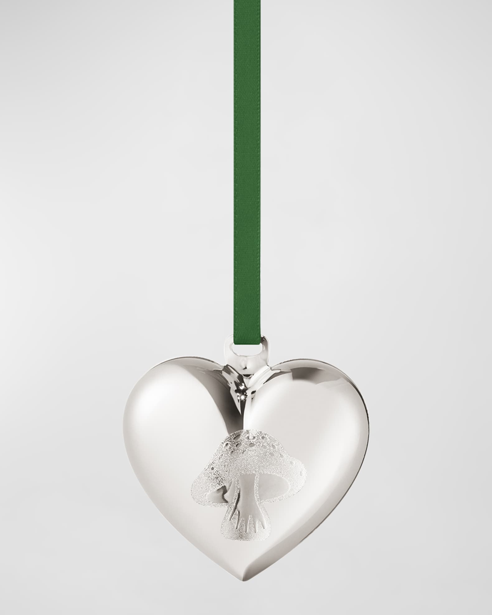 Jensen 2023 PalladiumPlated Heart Ornament Neiman Marcus
