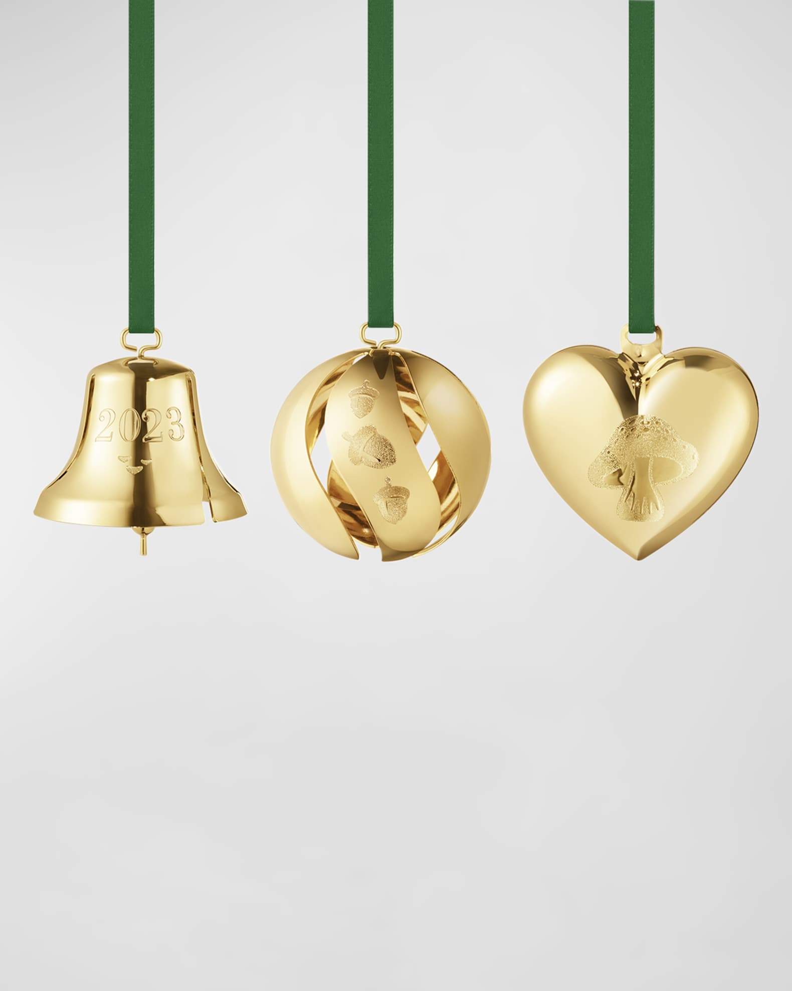 Georg Jensen 18K Gold-Plated Christmas 2023 Ornaments, Set of 3 ...
