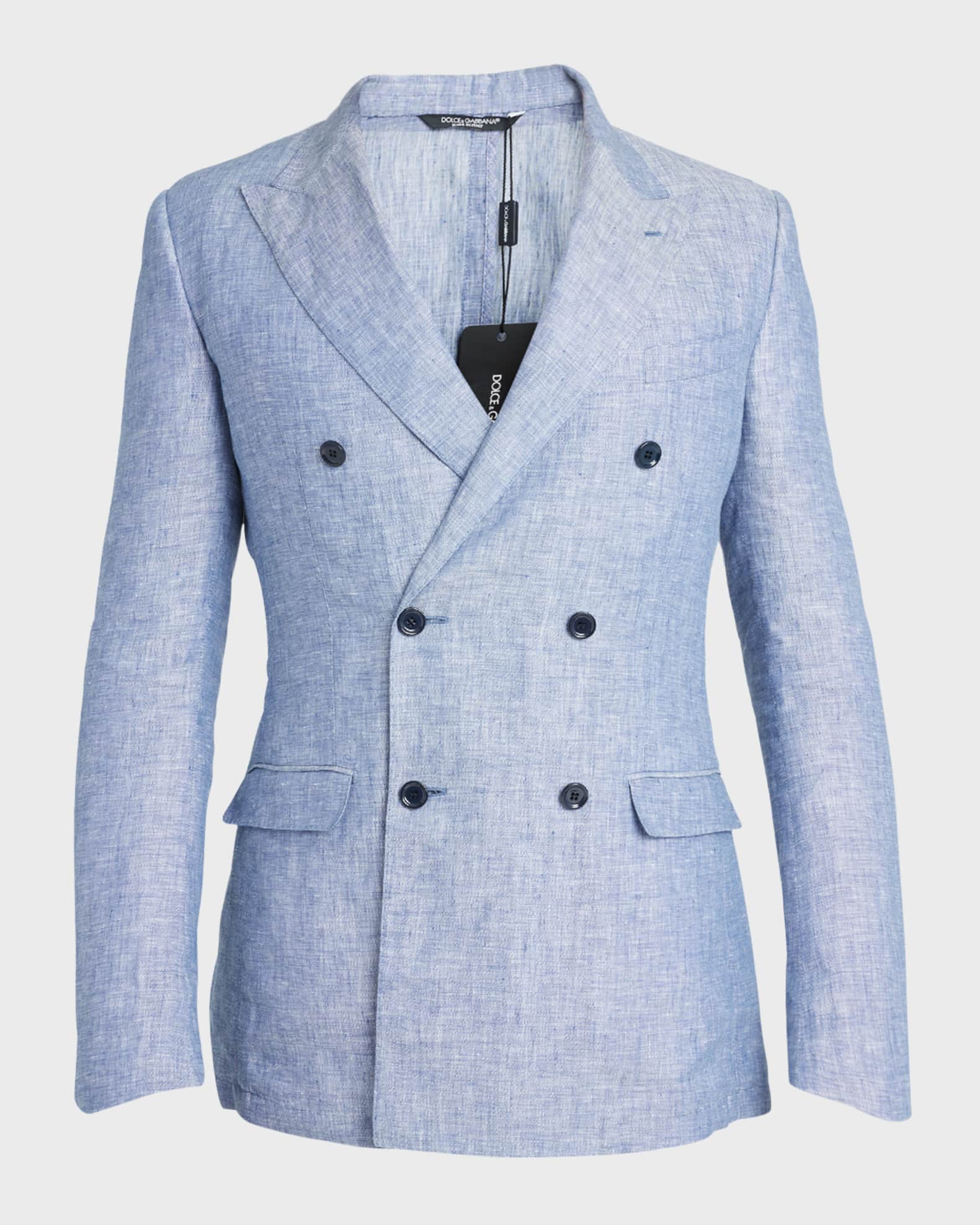 Slim Fitted Cut Mens Double Breasted Blazer - Black Double Breasted Sport Coat