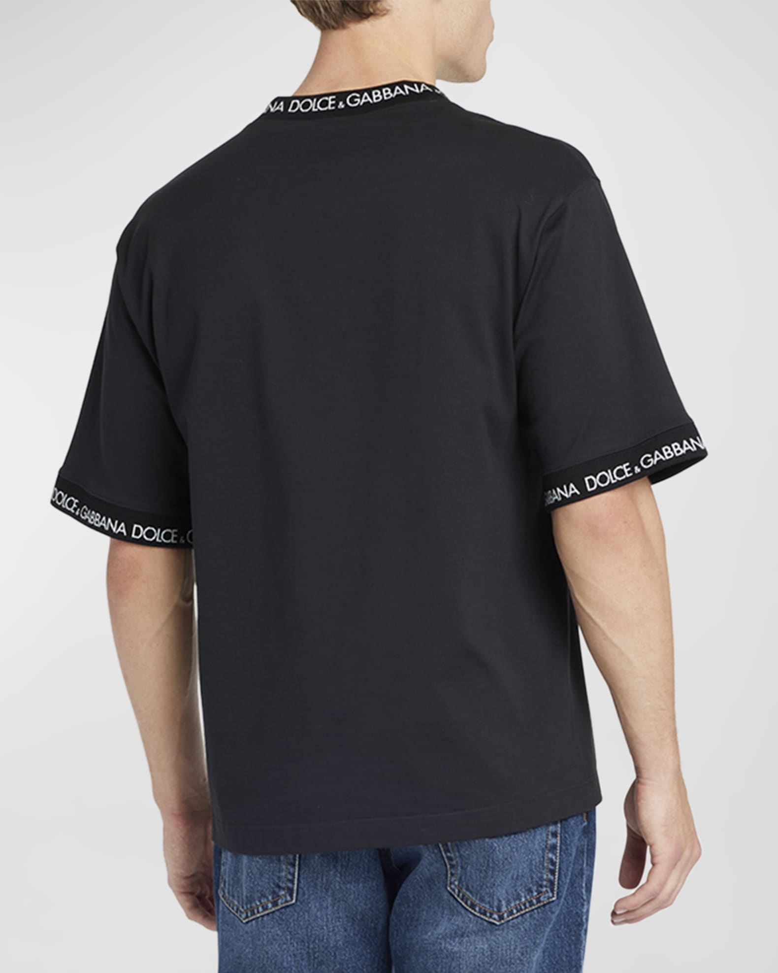 Dolce Gabbana Men s Logo Taping T Shirt Neiman Marcus