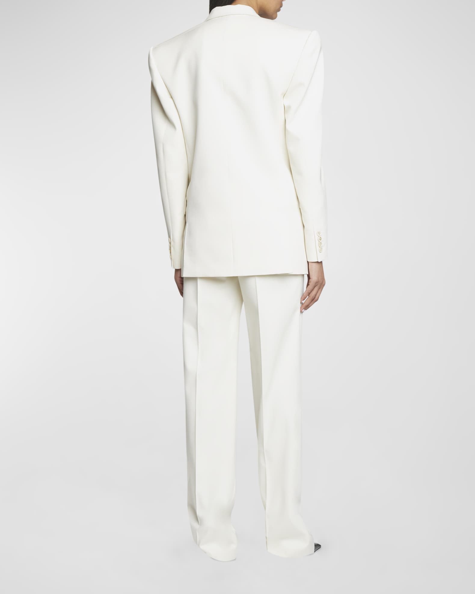 Saint Laurent Oversized Wool-Blend Blazer Jacket | Neiman Marcus