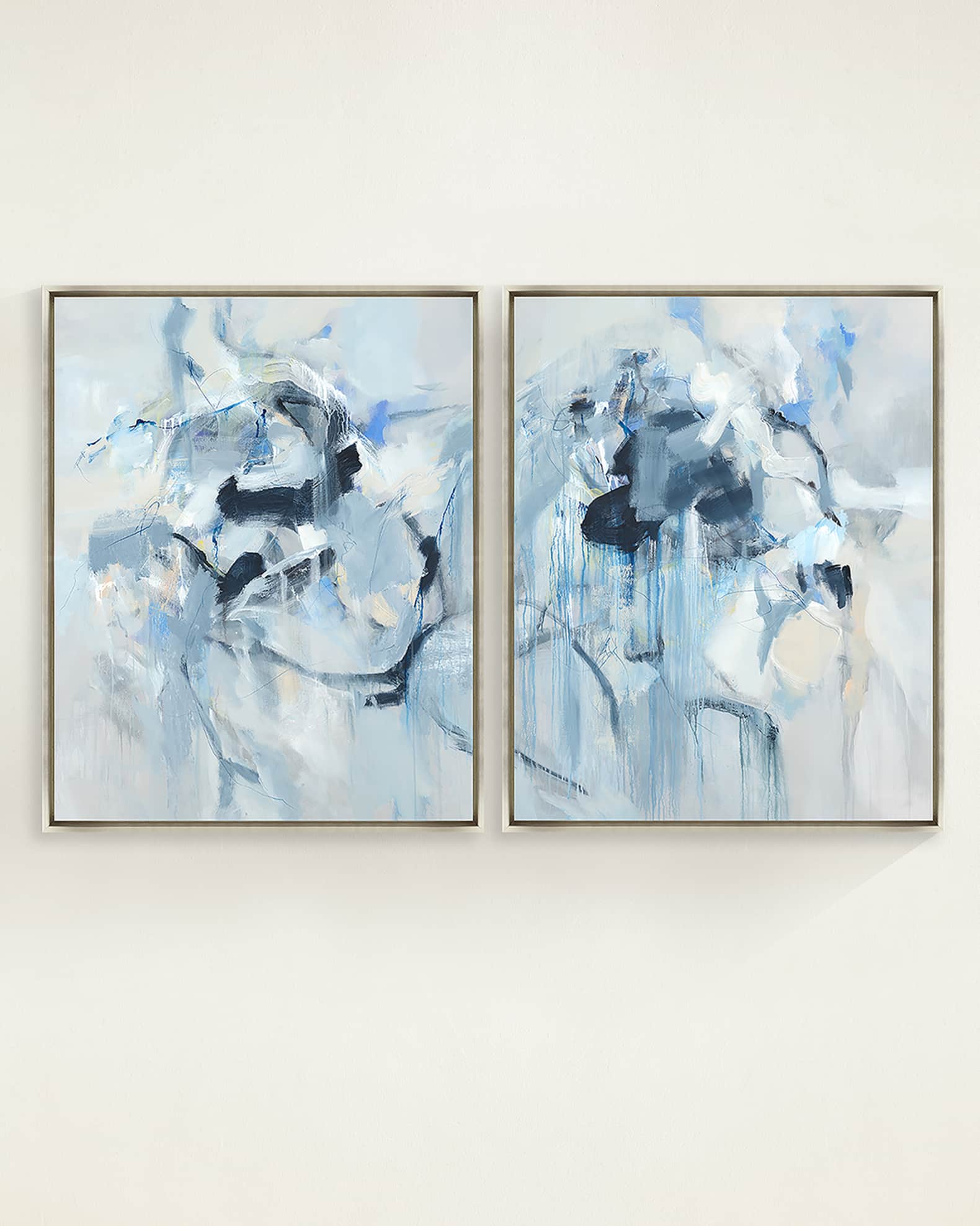 "Azure Blue Impressions I" Giclee Wall Art by Maelani Blue 1