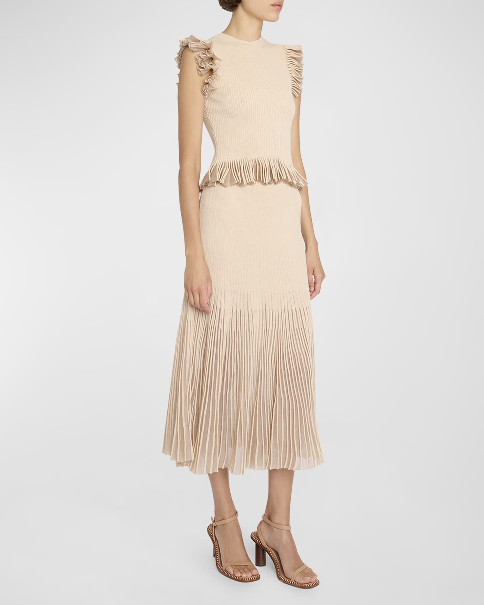 Ulla Johnson Leila Sleeveless Sunburst Knit Top | Neiman Marcus