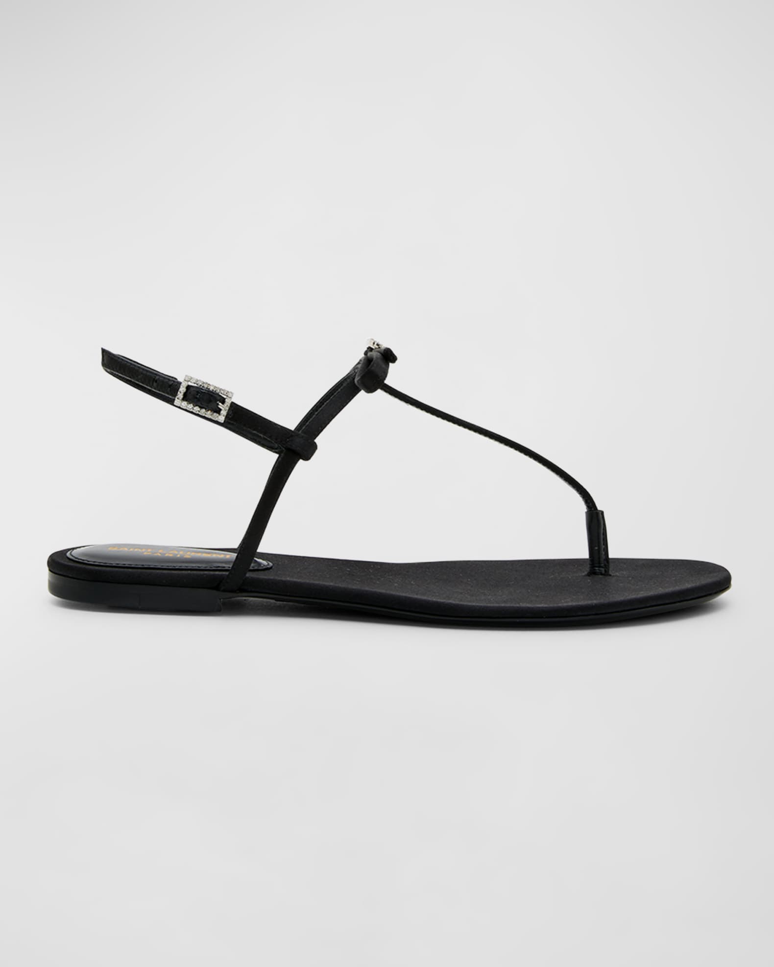 Silk top bow sandals