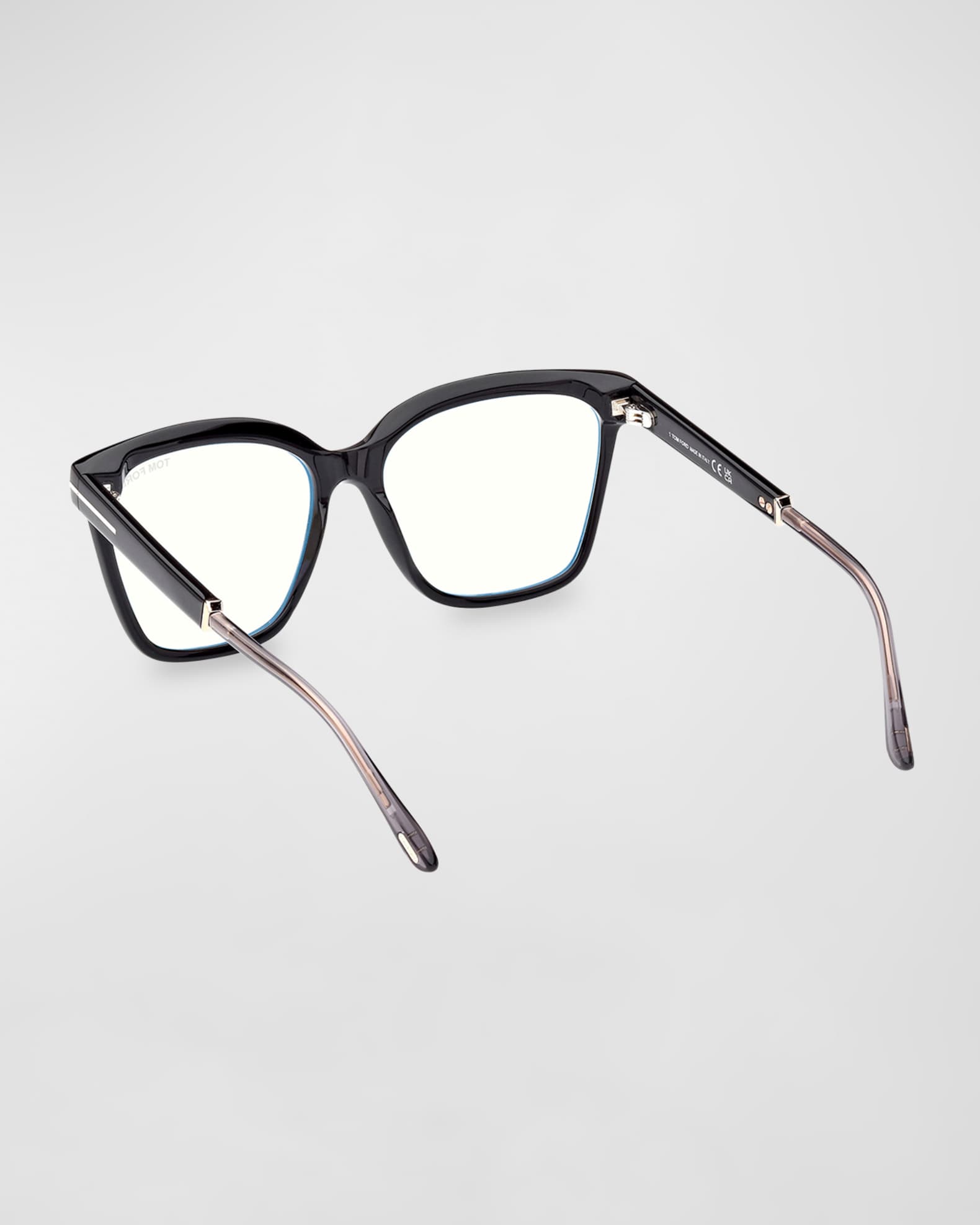 Blue Blocking Two-Tone Acetate Square Glasses  1