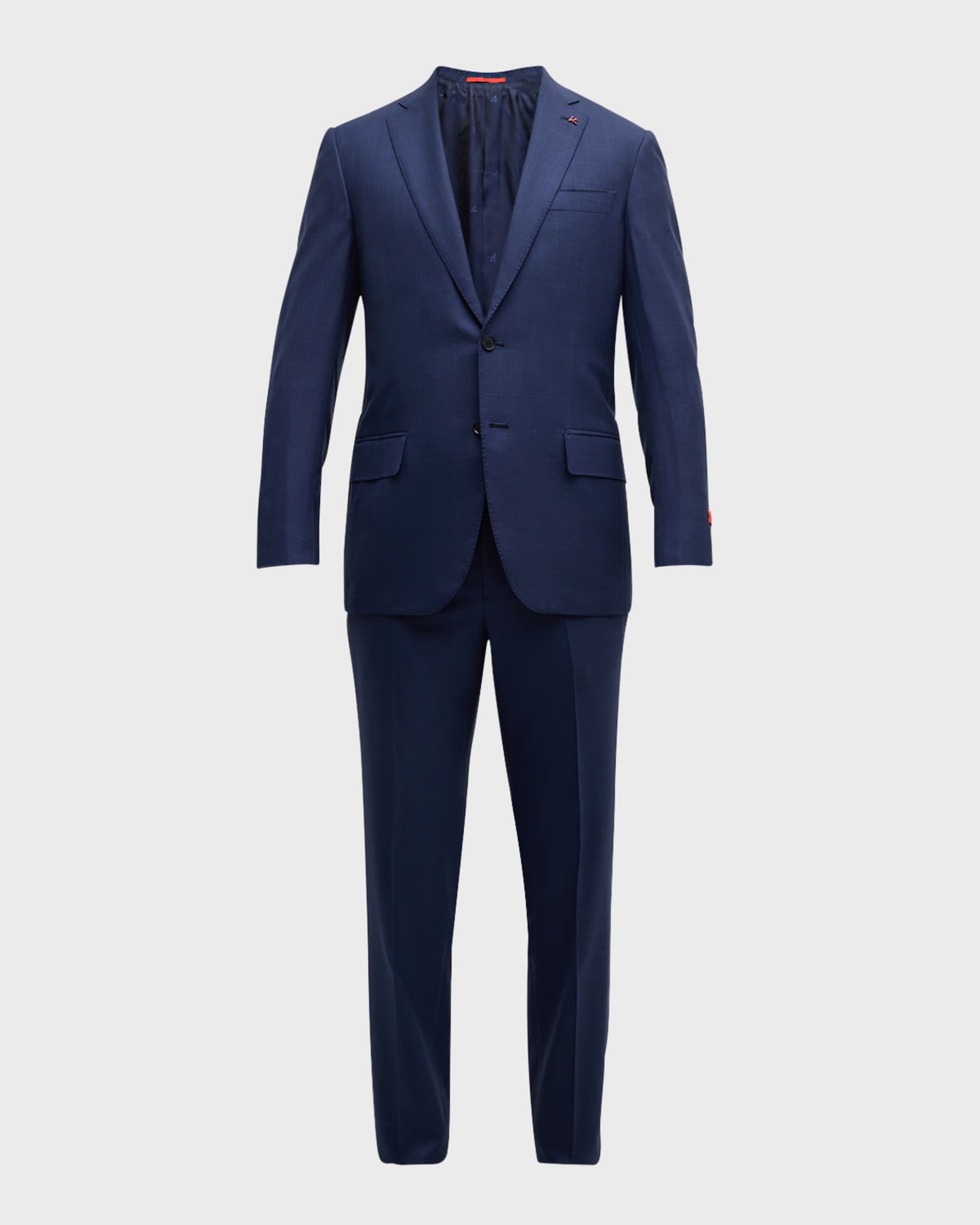 Men's Plaid Wool Suit 0