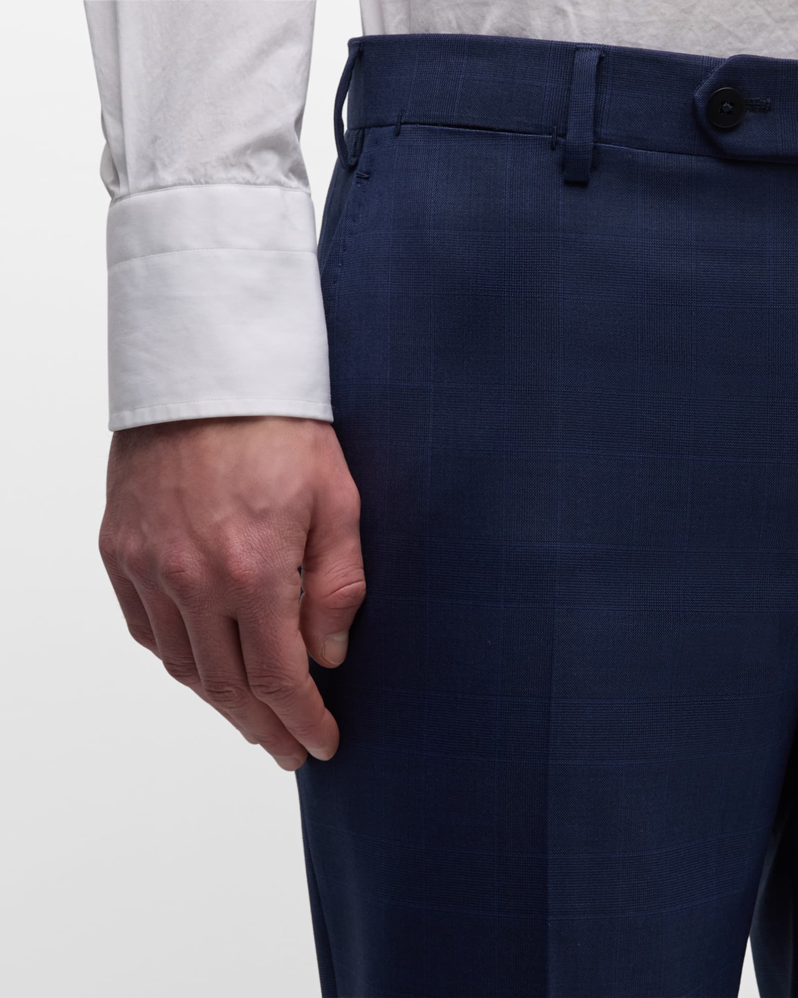 Men's Plaid Wool Suit 1