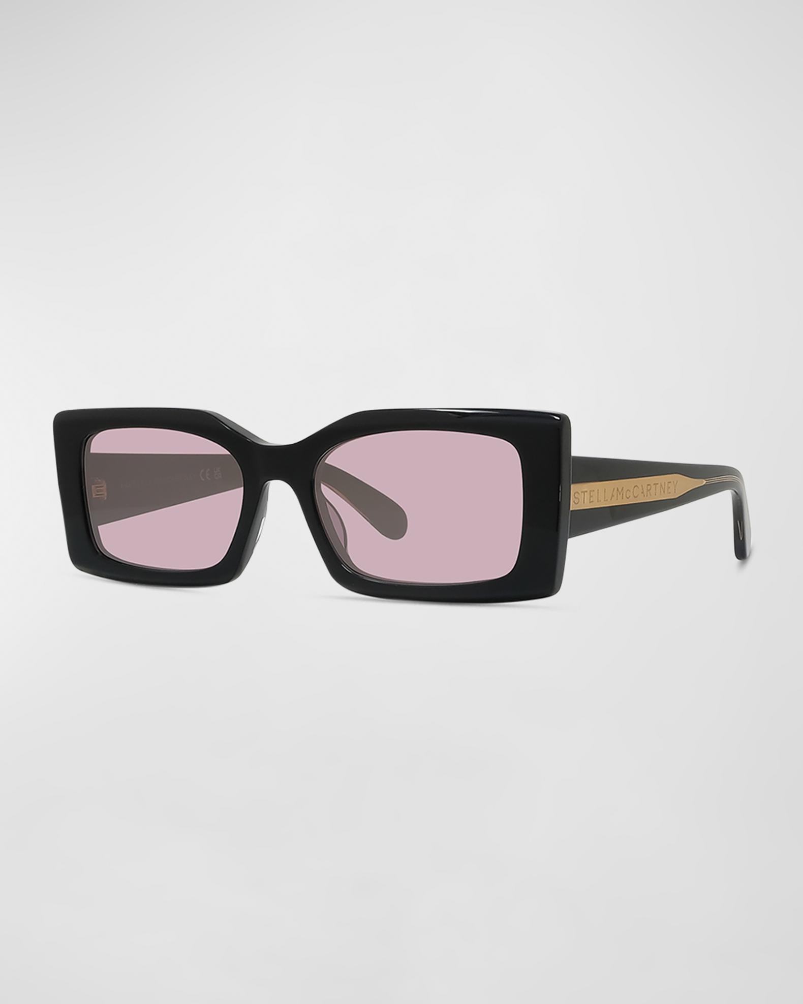 Stella McCartney Acetate Rectangle Sunglasses | Neiman Marcus display picture 2