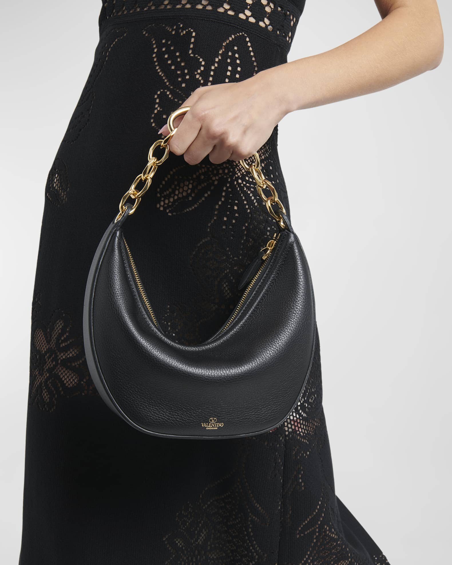 Valentino Garavani Small VLOGO Moon Hobo Bag Neiman Marcus