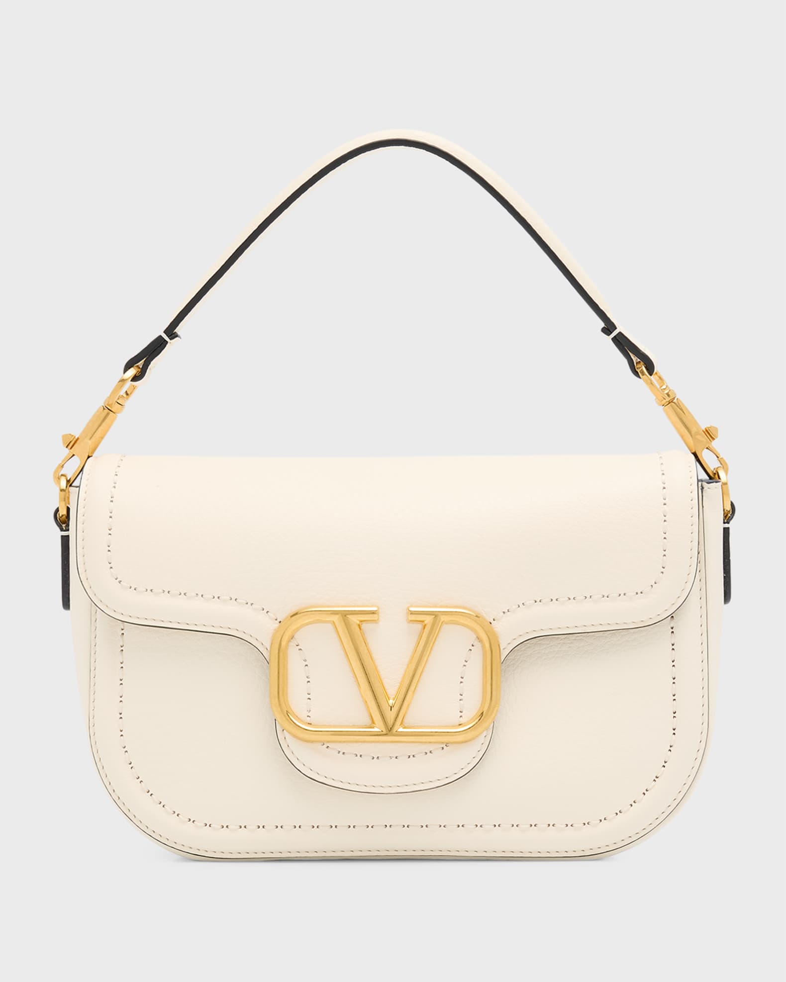 Valentino Garavani Loco VLOGO Flap Leather Shoulder Bag | Neiman Marcus