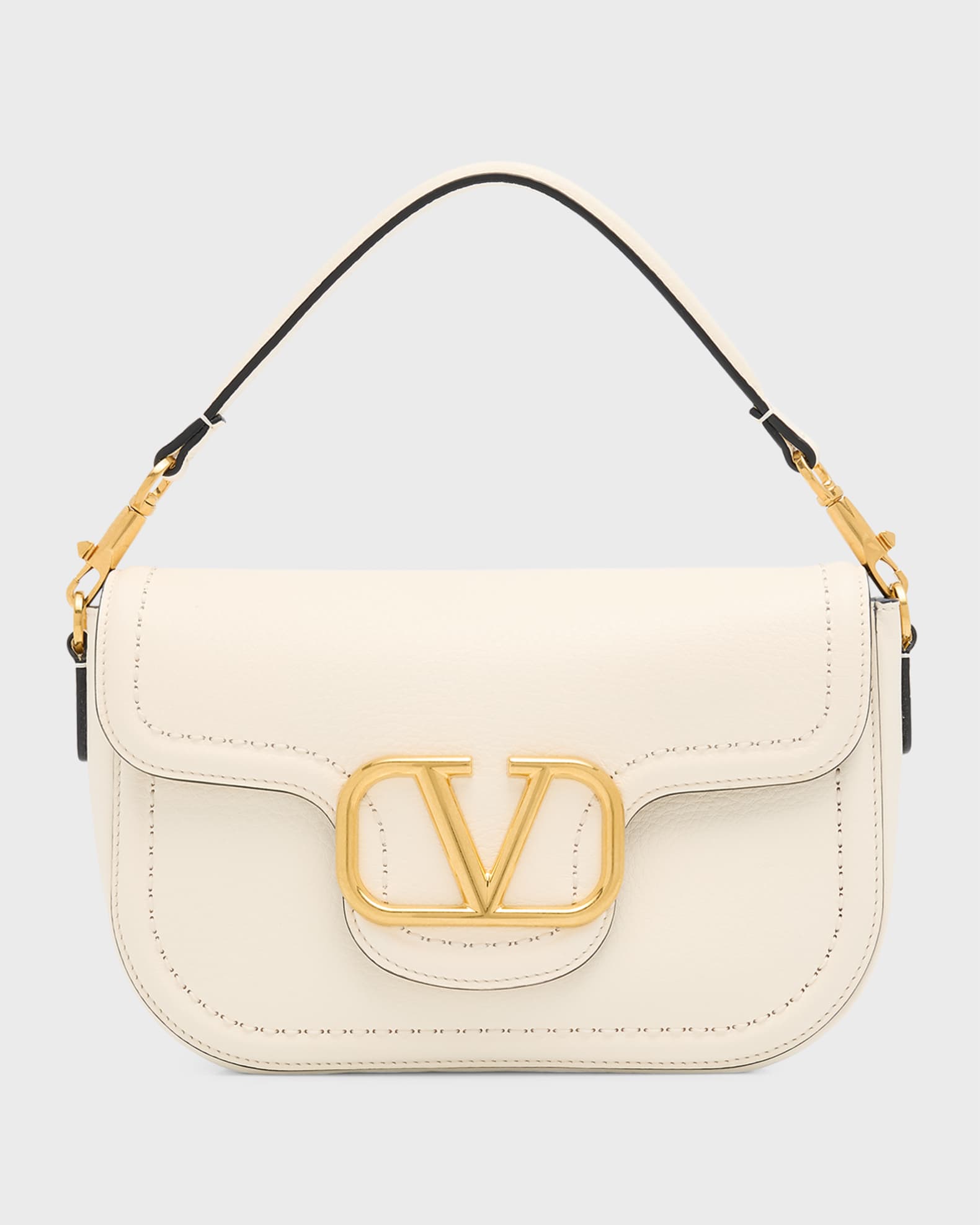 Loco VLOGO Flap Leather Shoulder Bag