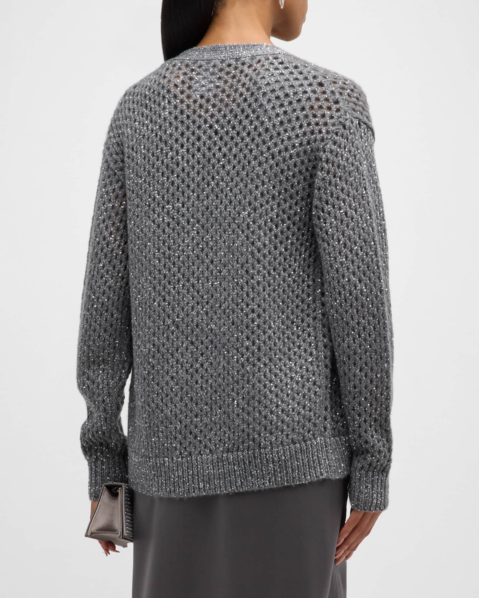 Autumn Cashmere Contrast Trim Pointelle Cardigan