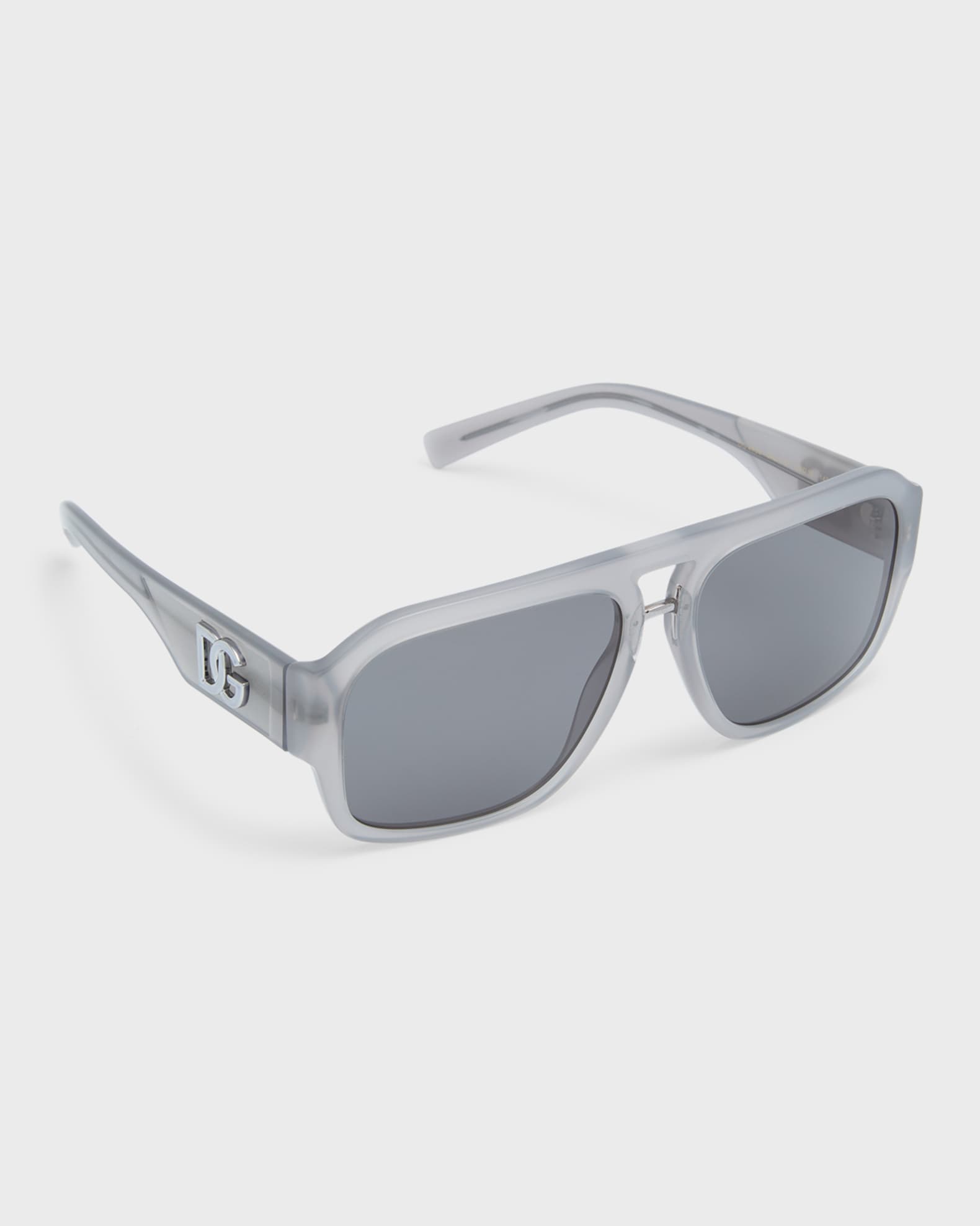 Dolce Gabbana DG Acetate Metal Aviator Sunglasses Neiman Marcus