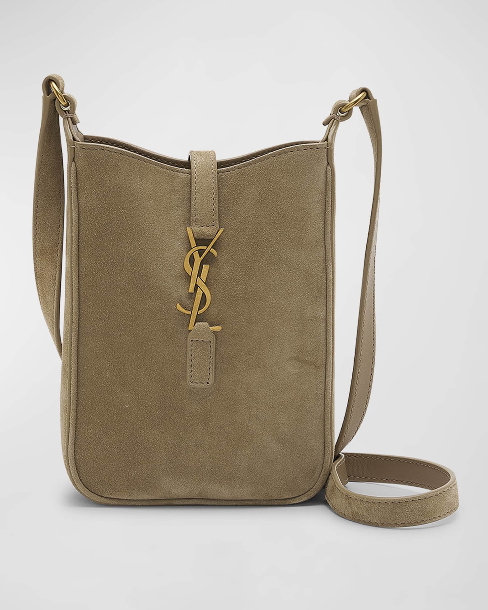 Saint Laurent Le 5 A 7 Mini YSL Vertical Bucket Bag in Suede