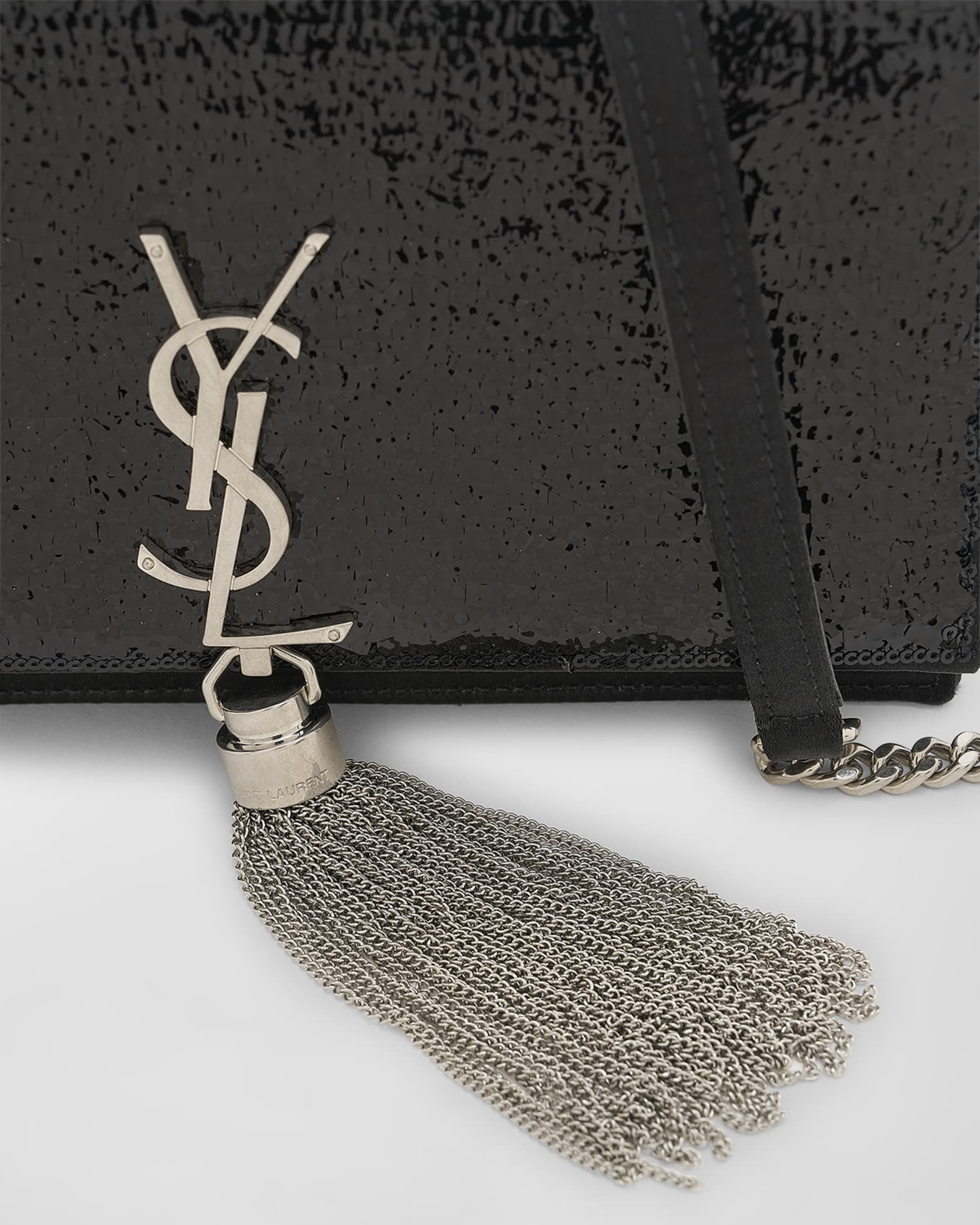 Ysl kate eyeballing tassel bag silver