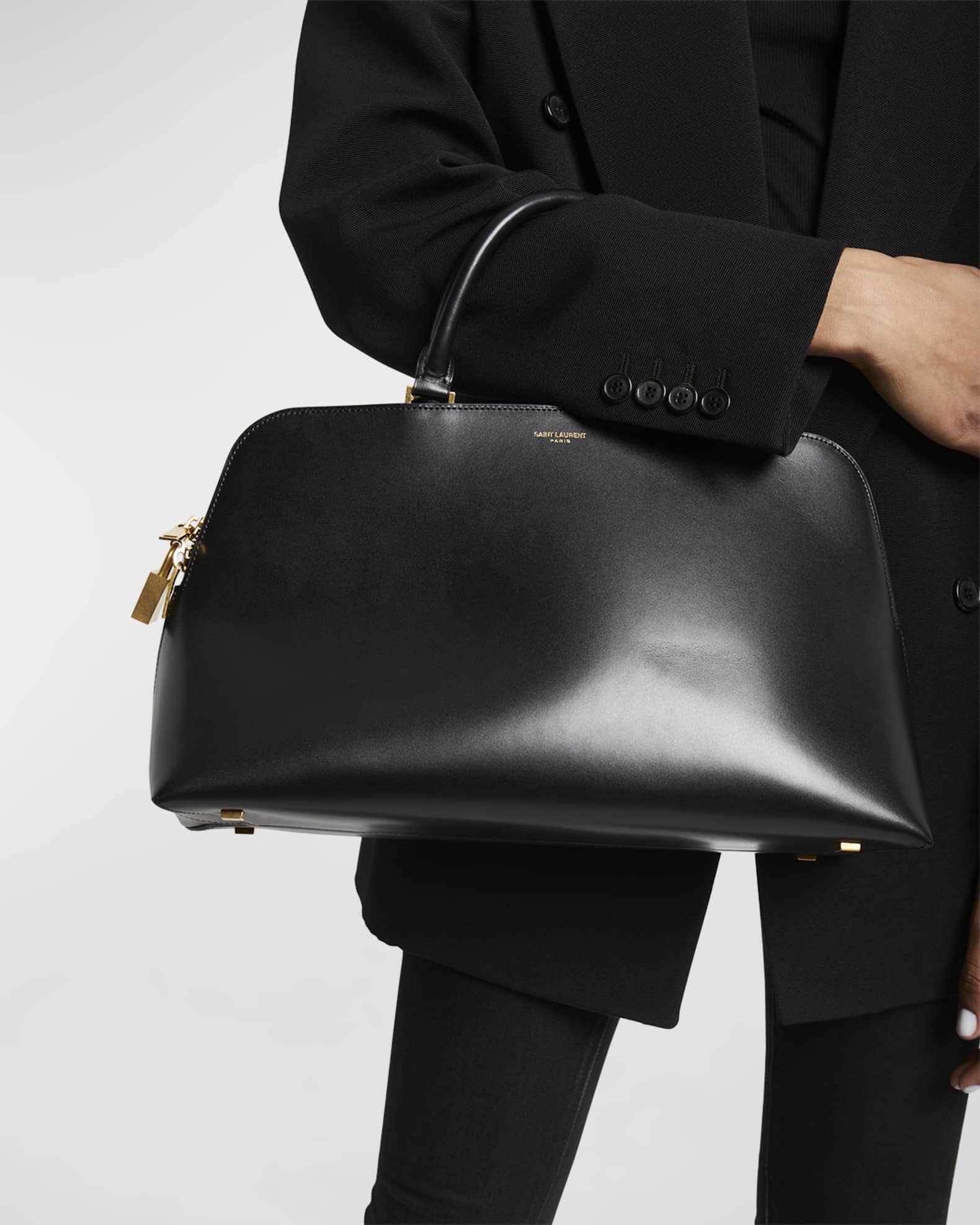 Saint Laurent Sac De Jour Doctor Top Handle Bag in Smooth Leather Neiman Marcus