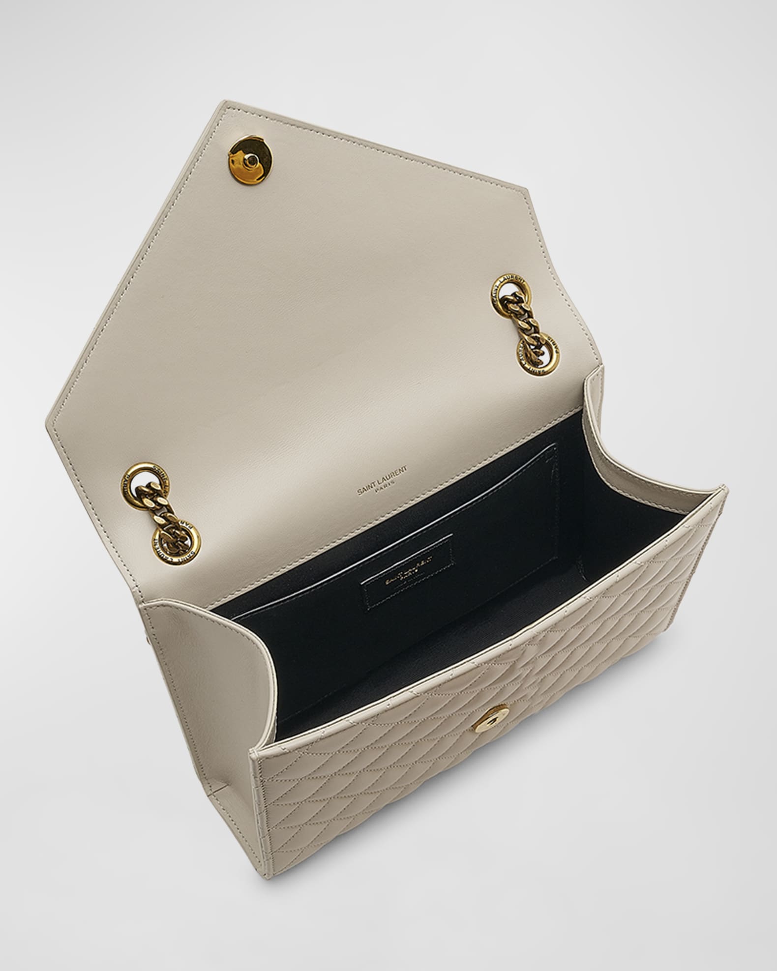 Saint Laurent Envelope Triquilt Medium YSL Shoulder Bag in