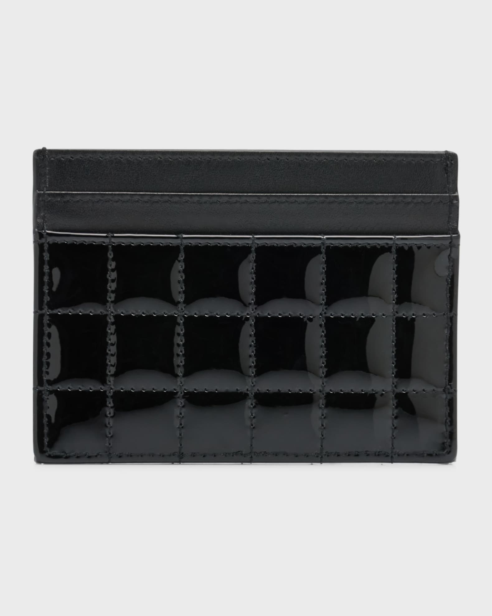 Saint Laurent Cassandre YSL Card Case in Quilted Patent Leather Neiman Marcus