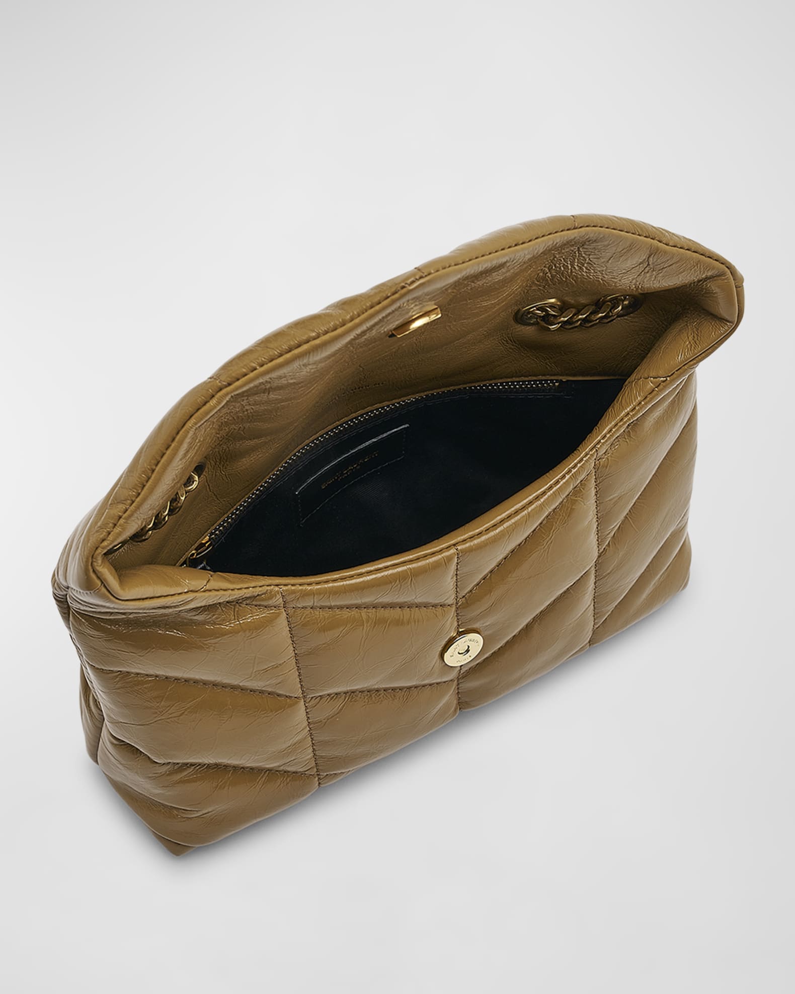 Loulou puffer toy bag in quilted wrinkled matte leather on sale
