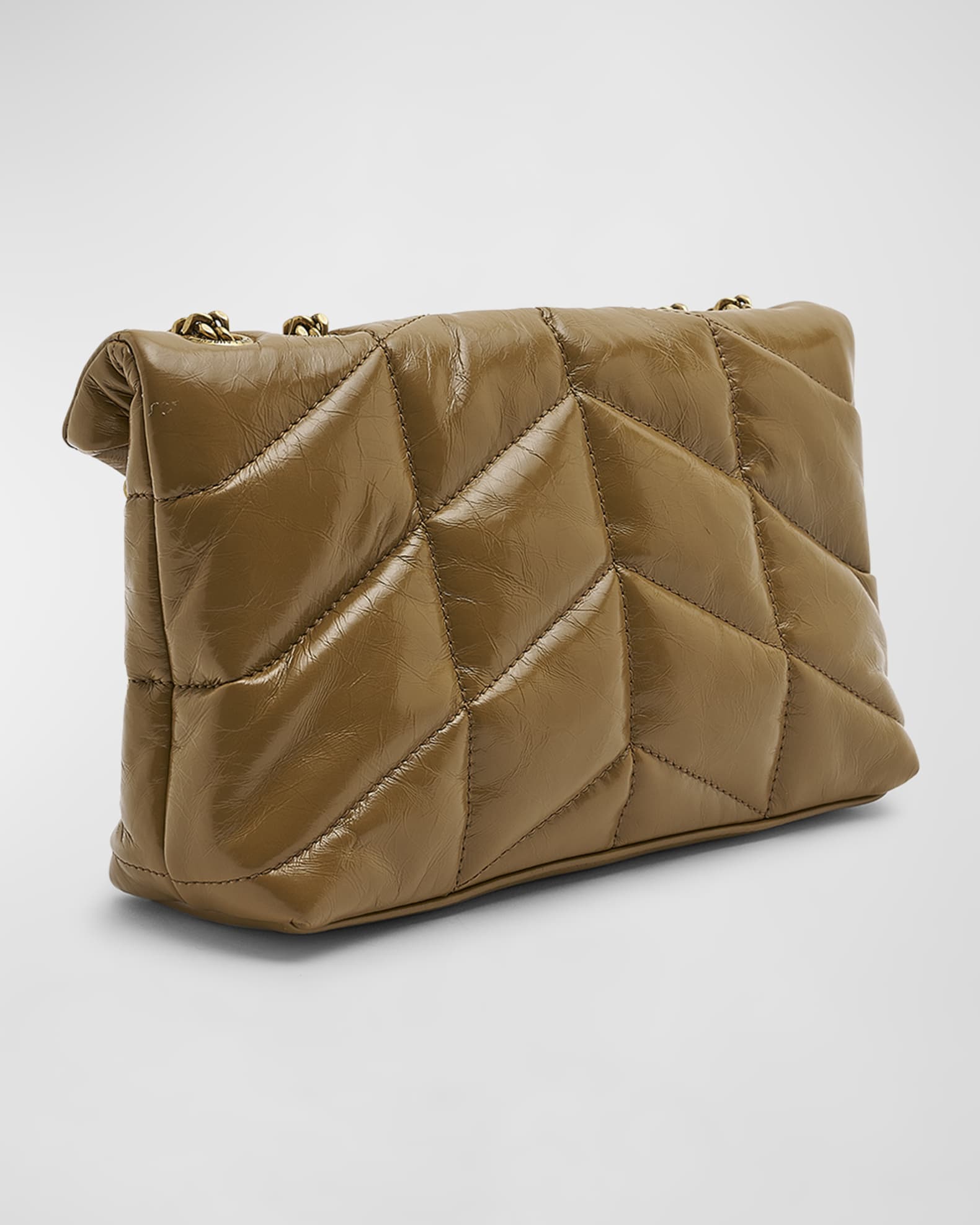 Loulou puffer toy bag in quilted wrinkled matte leather outlet