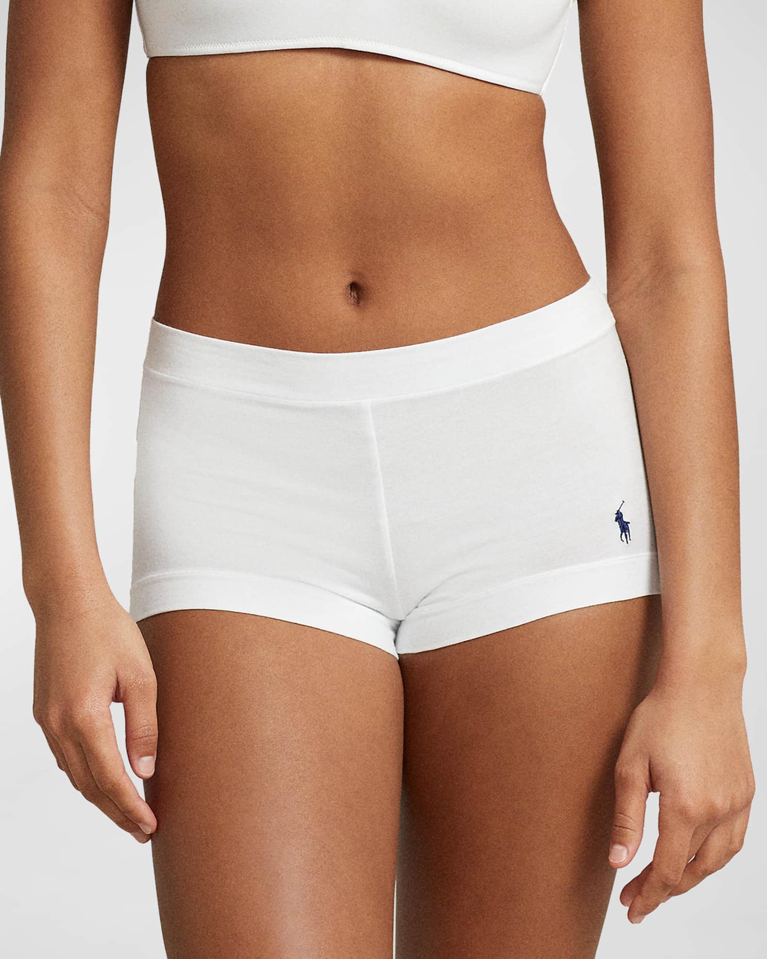 Polo Ralph Lauren Women's Essentials Mid-rise Bikini Underwear In White  Cloud