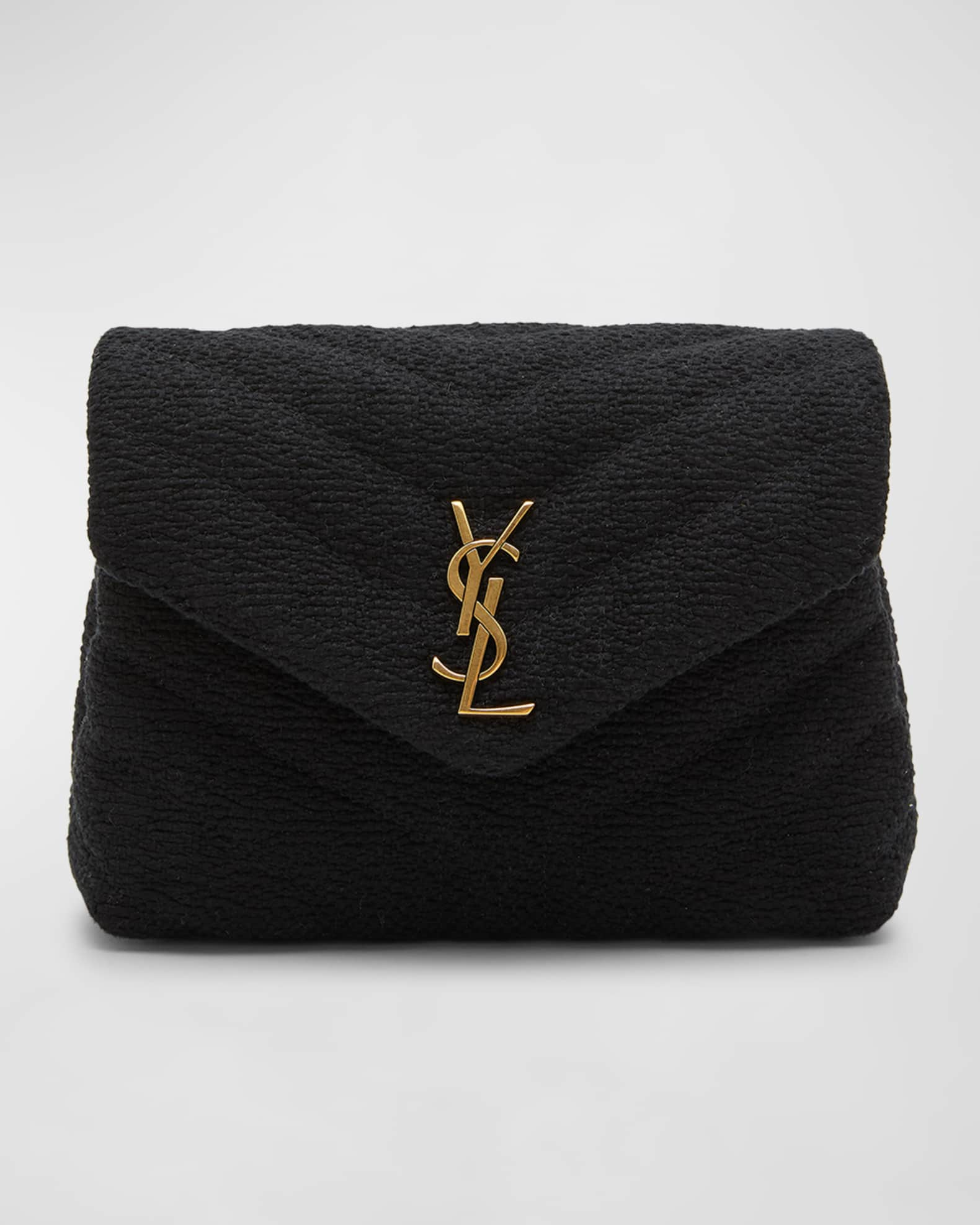 Saint Laurent Toy Loulou Envelope Tweed Shoulder Bag