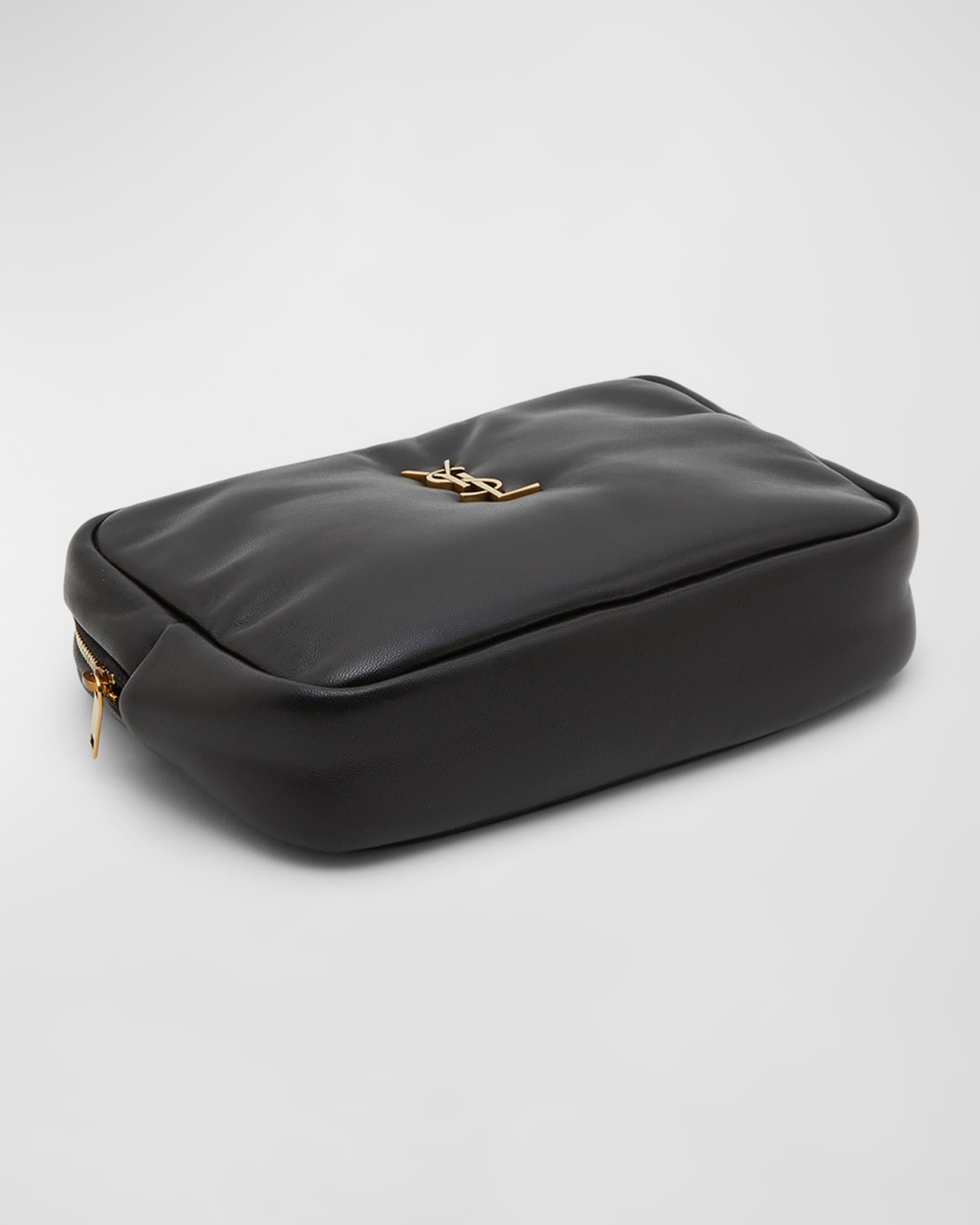 Mini Cosmetic YSL Pouch in Padded Smooth Leather 1